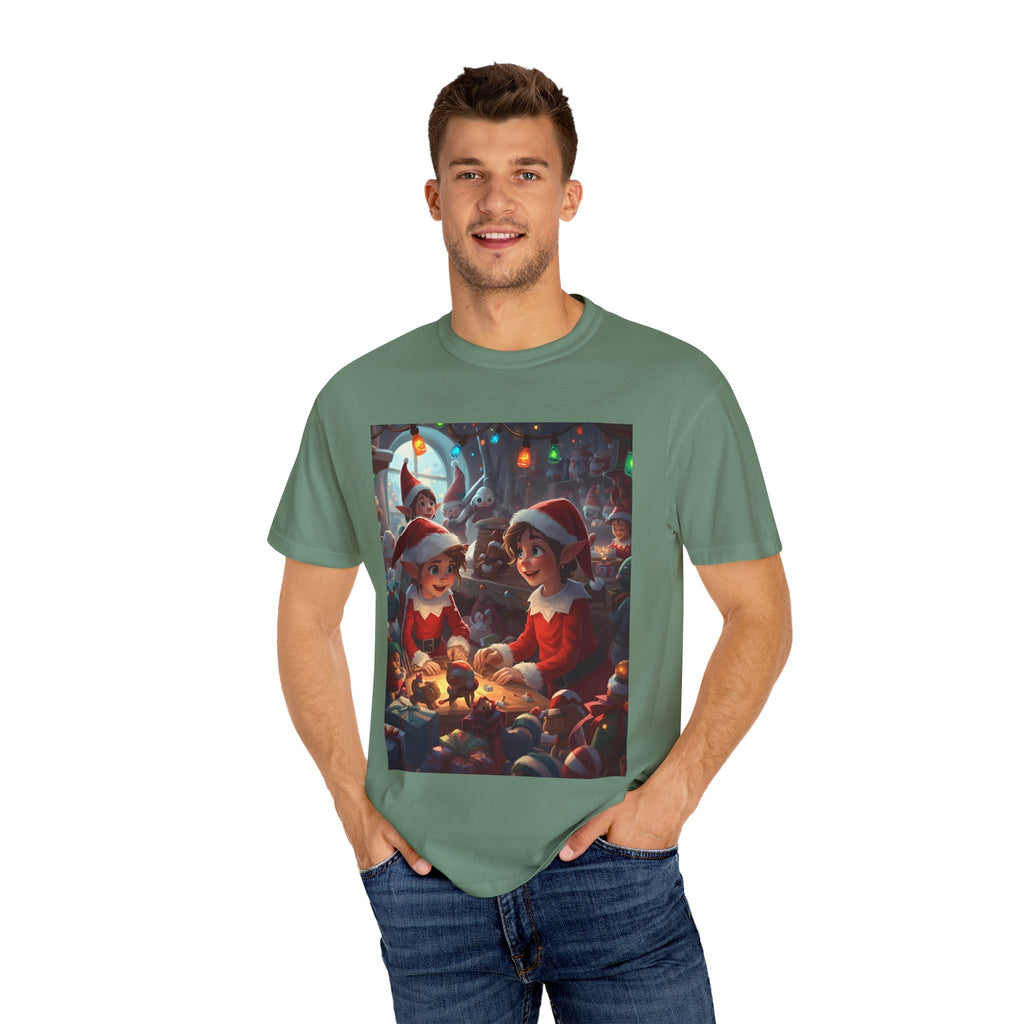 Festive Christmas Elf T-Shirt, Holiday Gift, Unisex Tee, Seasonal Wear, Family Celebration, Santa Theme