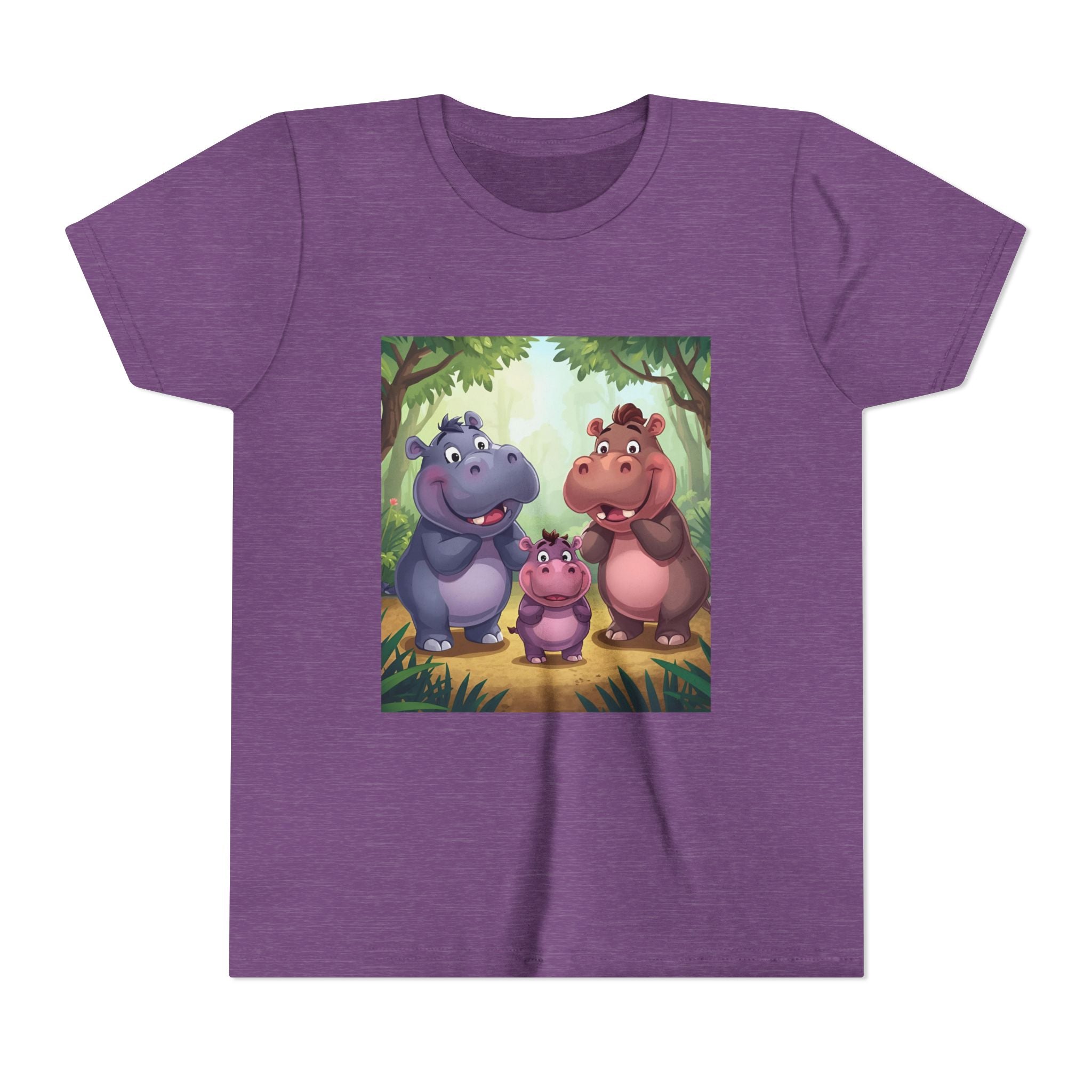 Hippo Cute Youth Short Sleeve Tee
