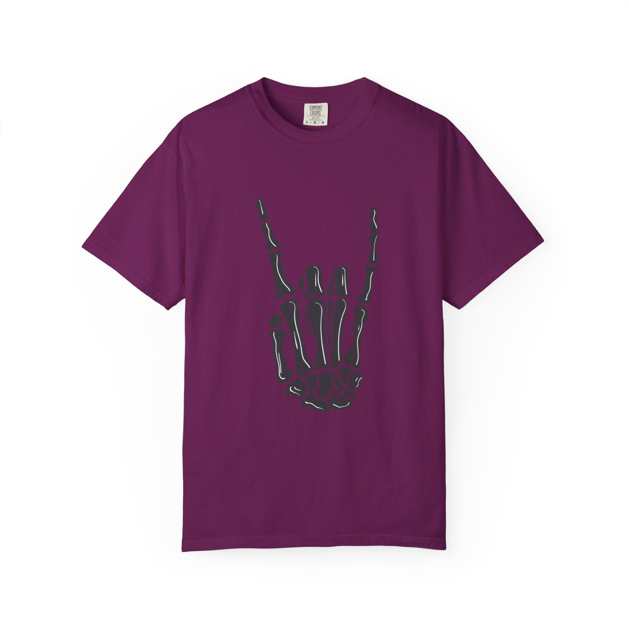 Skeleton Hand Rock On T-Shirt, Music Lover Apparel, Unisex Graphic Tee, Festival Outfit, Halloween Costume, Soft Cotton Shirt