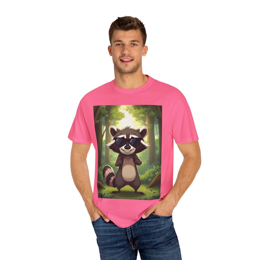 Whimsical Raccoon T-Shirt, Fun Nature Tee, Unisex Forest Shirt, Gift for Animal Lovers, Cute Wildlife Apparel