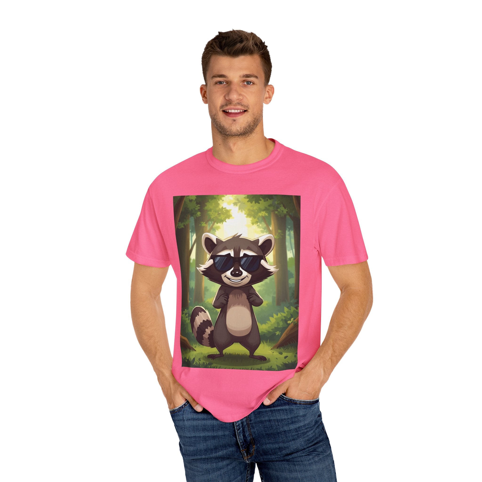 Whimsical Raccoon T-Shirt, Fun Nature Tee, Unisex Forest Shirt, Gift for Animal Lovers, Cute Wildlife Apparel