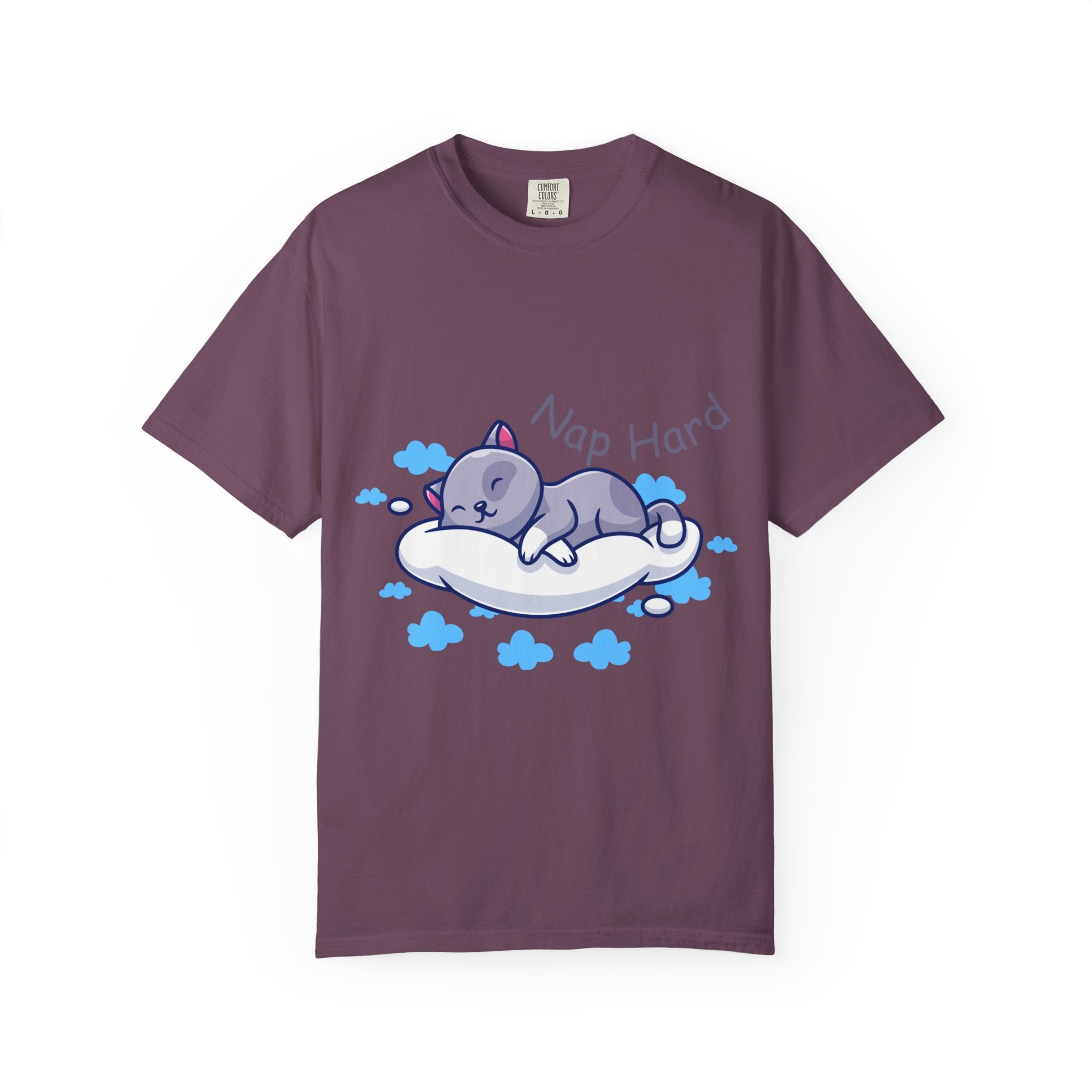 Cat Nap Graphic T-shirt, Cute Cat Tee, Relaxed Fit Apparel, Gift for Cat Lovers, Cozy Lounge Wear, Funny Pet Humor Top