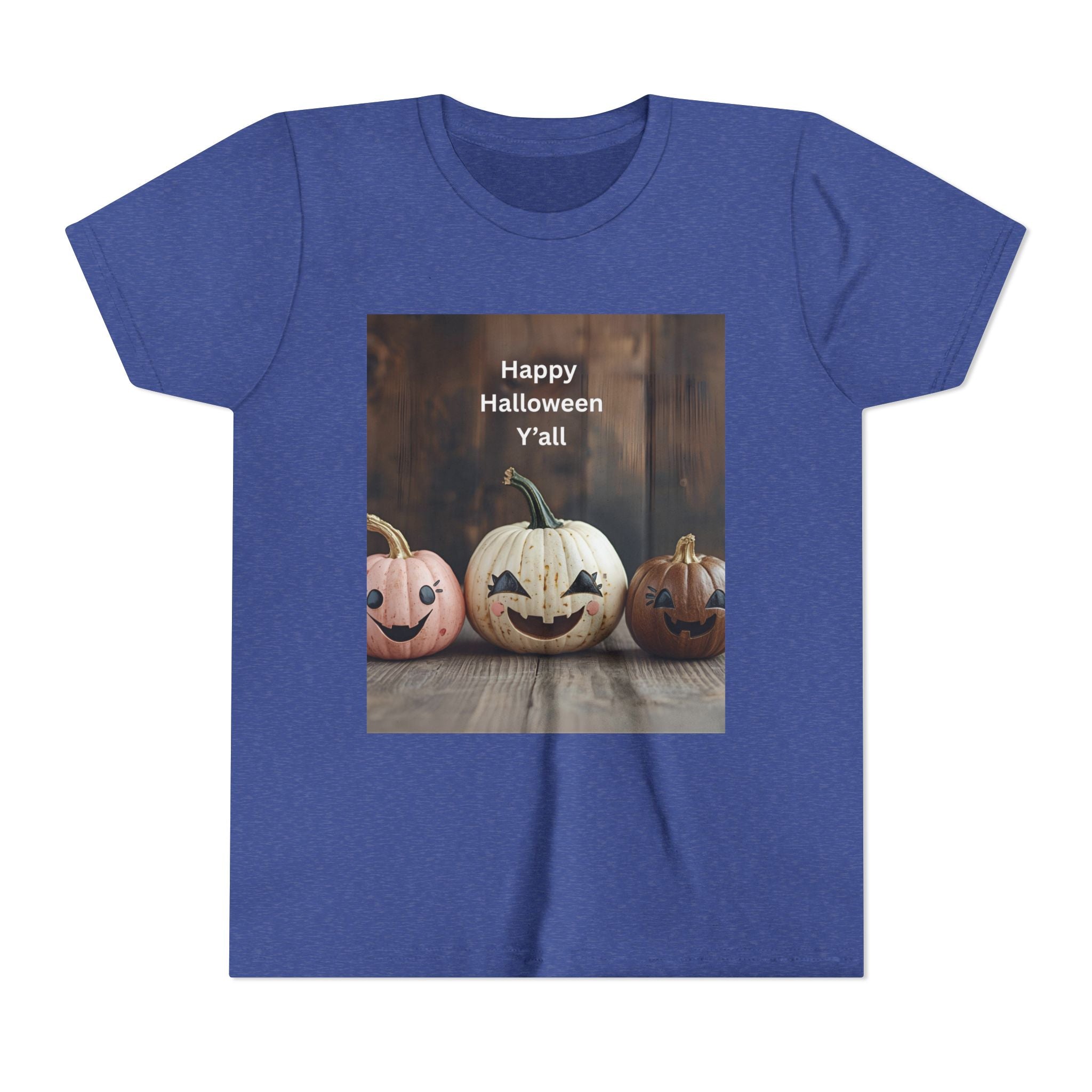 Happy Halloween Youth Tee, Kids Halloween Shirt, Pumpkin T-Shirt, Fall Festival Apparel, Trick or Treat Wear, Spooky Season Top