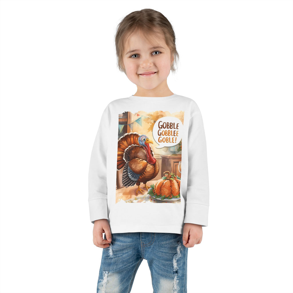 Thanksgiving Turkey Toddler Long Sleeve Tee