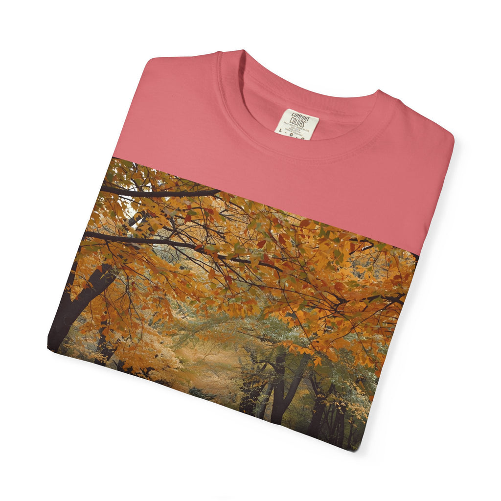 Autumn Pathways Unisex T-Shirt - Cozy Fall Vibes, Nature Lover's Tee, Seasonal Style, Perfect for Thanksgiving, Outdoors Events