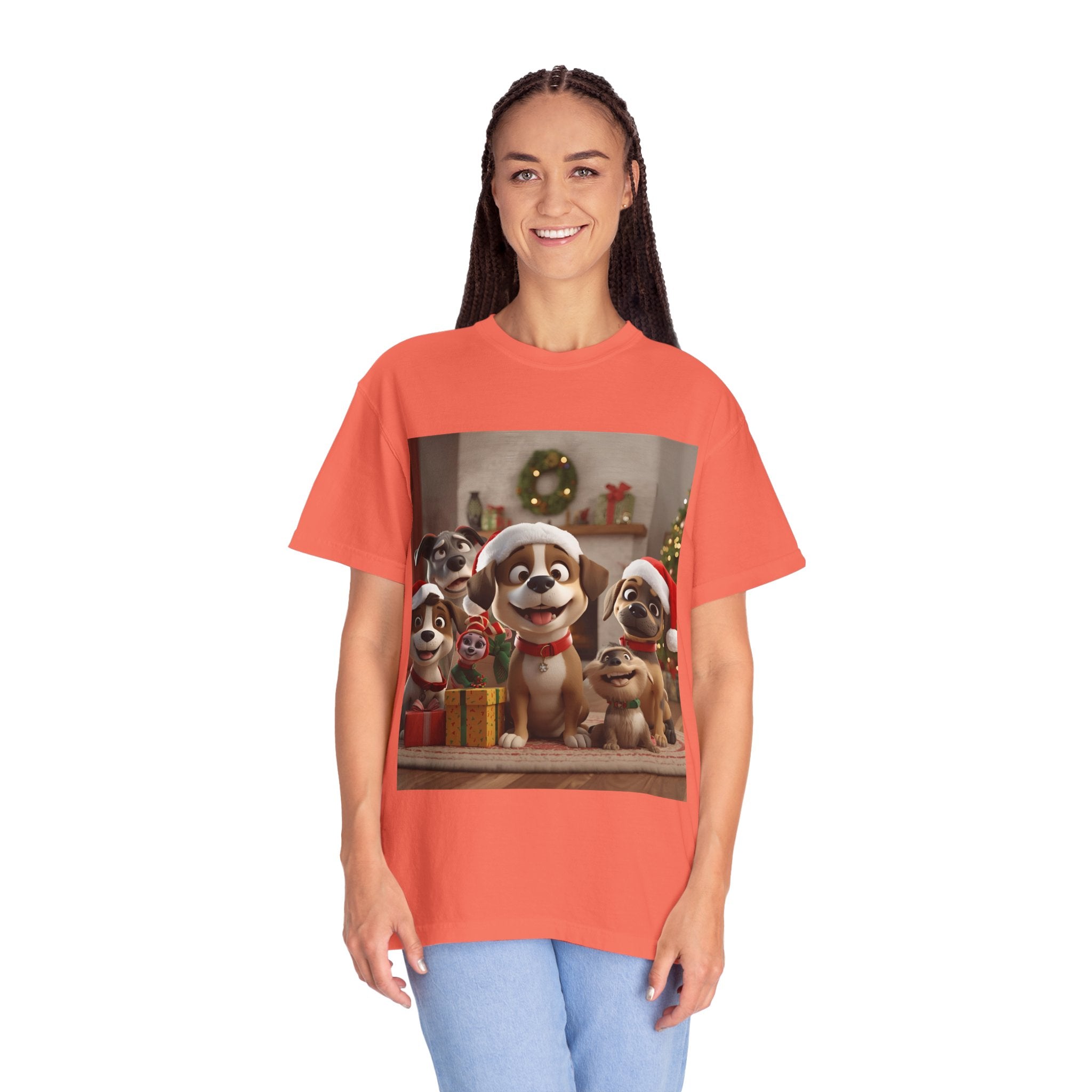 Cute Christmas Festive Dog Holiday T-Shirt | Pet Lover Gift, Christmas Shirt, Unisex Casual Tee, Cute Animal Apparel, Holiday Spirit Outfit