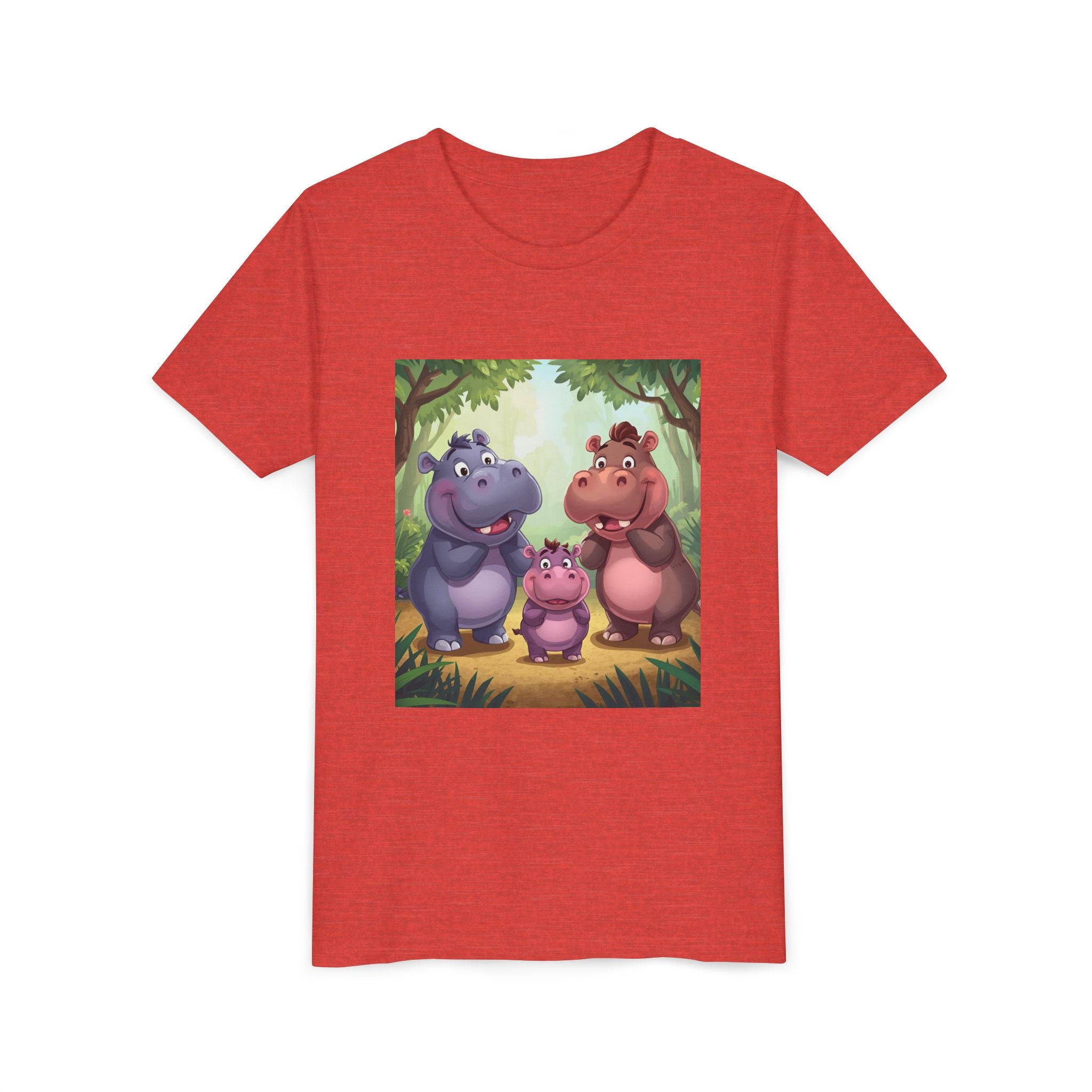 Hippo Cute Youth Short Sleeve Tee