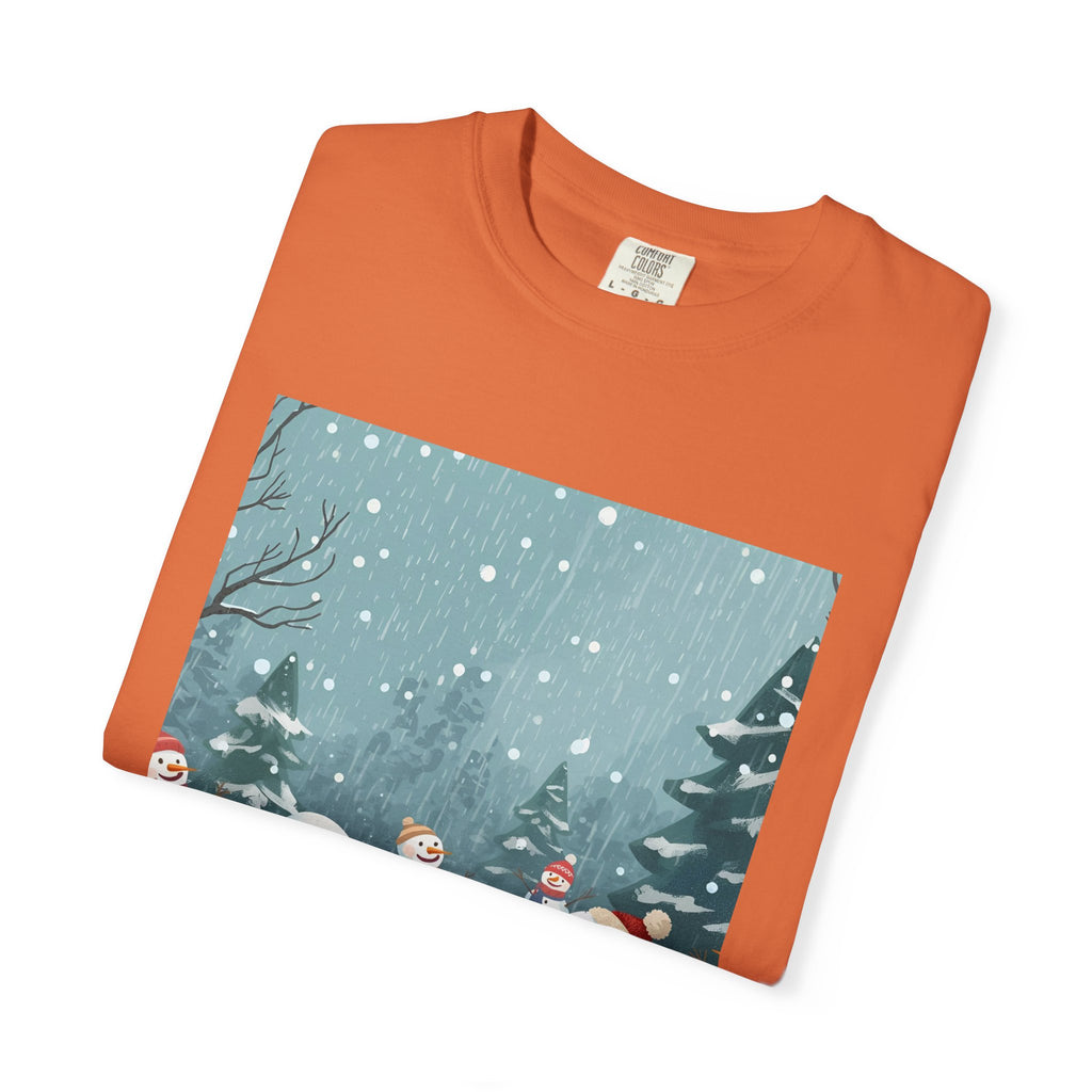 Festive Christmas Snowman Winter Wonderland T-shirt, Holiday Tee, Snowman Gift, Cozy Apparel, Unisex Christmas Shirt, Festive Winter Wear