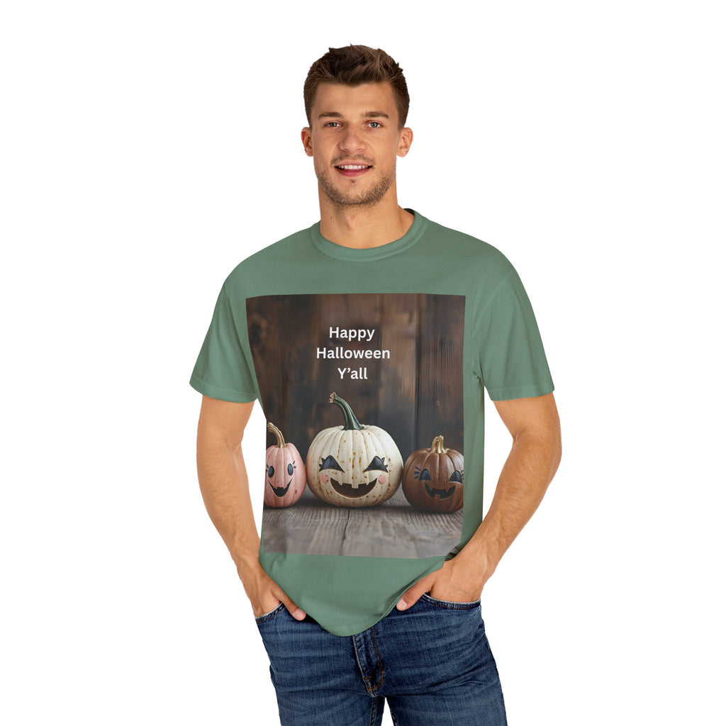 Happy Halloween Y'all T-shirt, Fall Pumpkin Tee, Unisex Halloween Apparel, Cute Halloween Gift, Autumn Wardrobe Essential