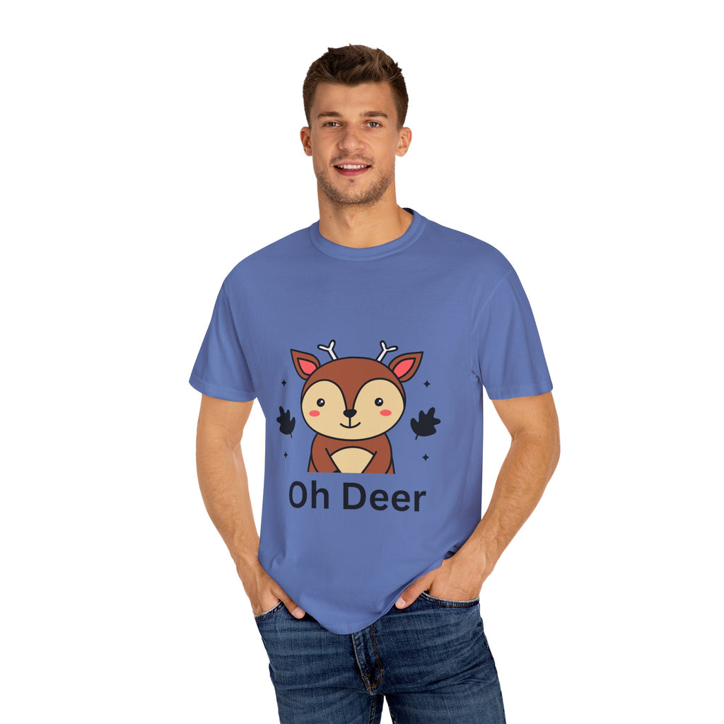 Cute Animal Graphic T-Shirt, Oh Deer Tee, Gift for Animal Lovers, Funny Shirt for Family, Casual Wear, Unisex Fashion