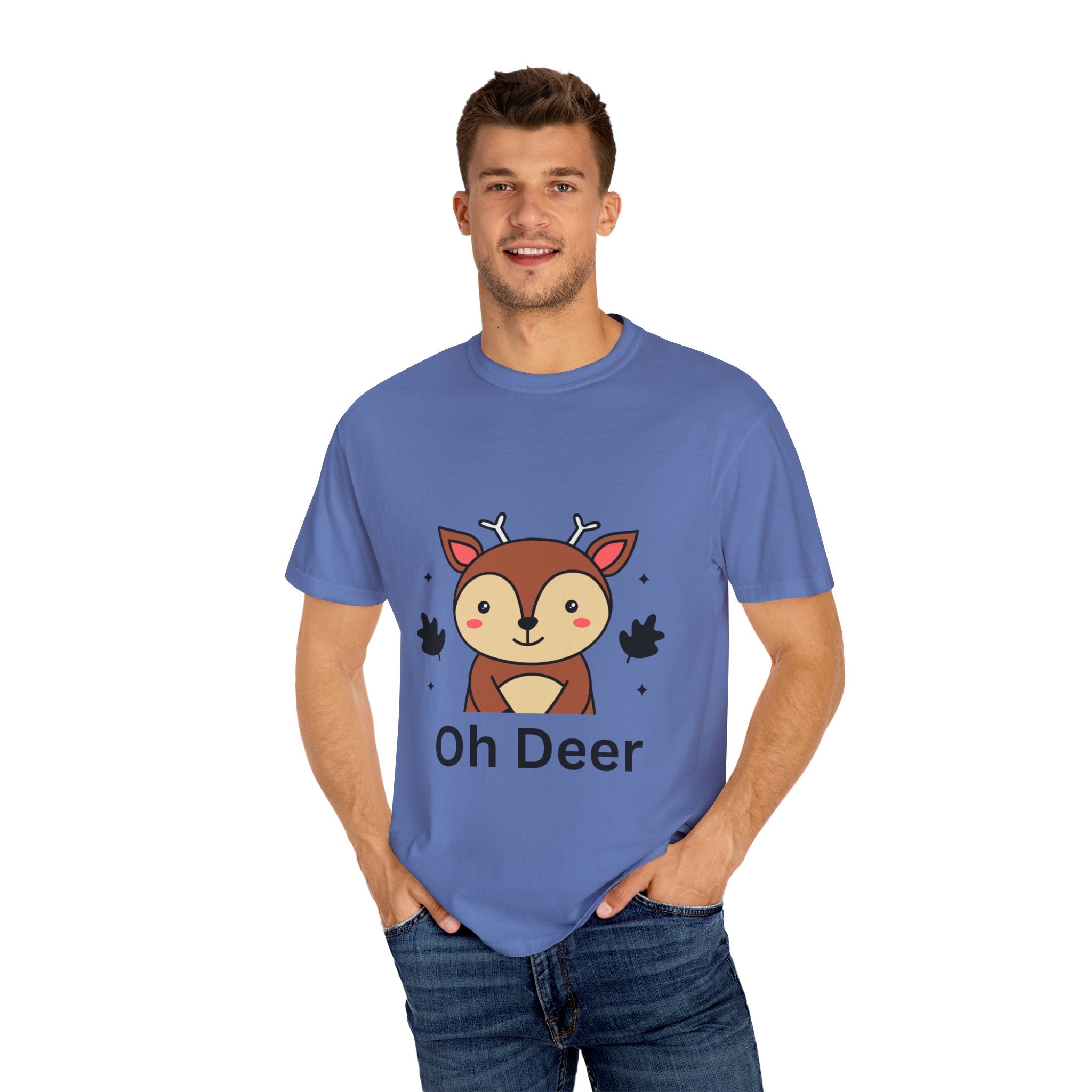 Cute Animal Graphic T-Shirt, Oh Deer Tee, Gift for Animal Lovers, Funny Shirt for Family, Casual Wear, Unisex Fashion