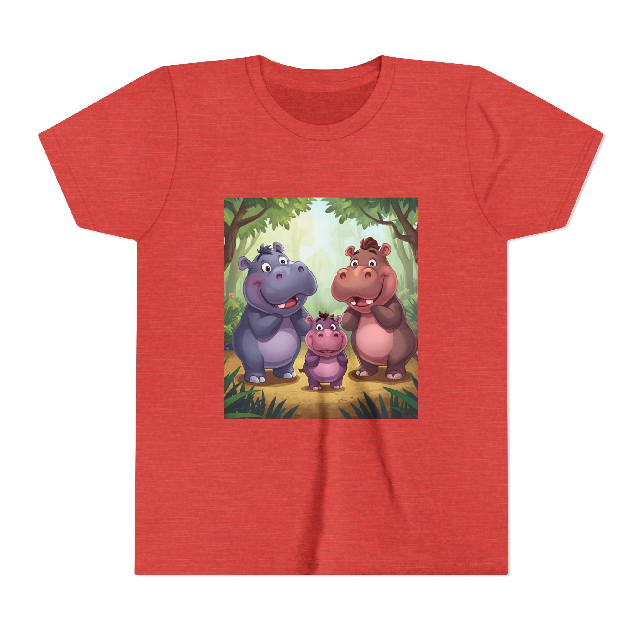 Hippo Cute Youth Short Sleeve Tee