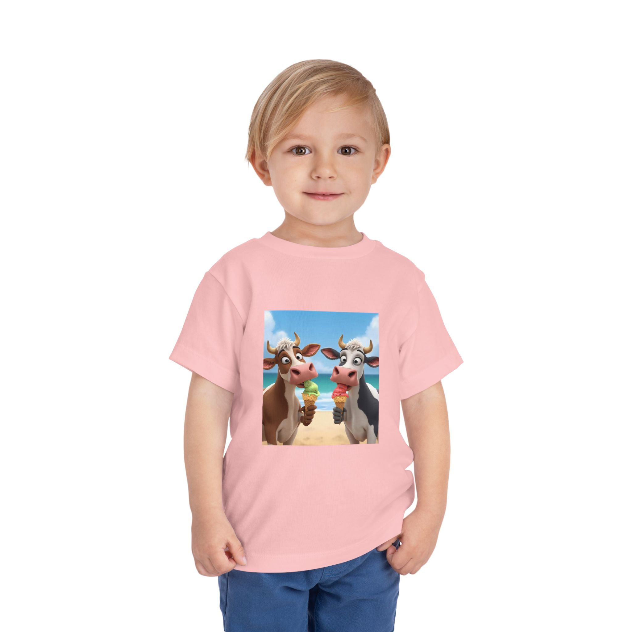 Beachy Cow Toddler Short Sleeve Tee