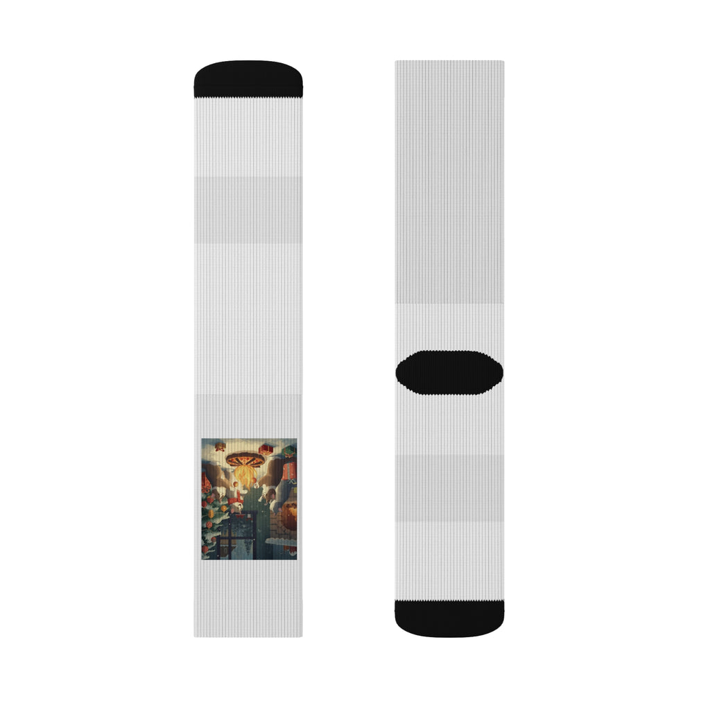 Cute Christmas Sublimation Socks for Creative Souls, Art-Inspired Wear, Unique Gift for Artists, Stylish Apparel for Any Occasion, Cozy Home Decor