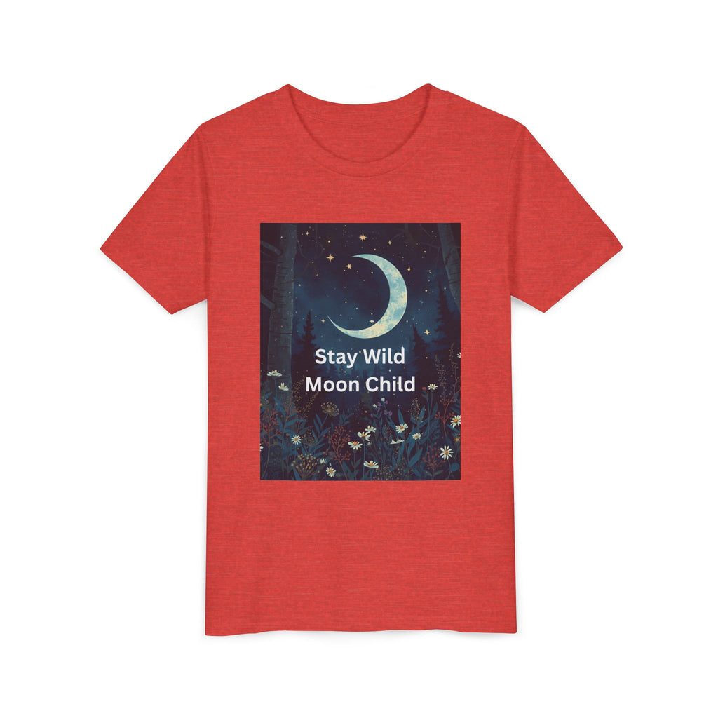 Stay Wild Moon Child Youth Tee - Adventure Tee, Nature Inspired Shirt, Cute Kids Clothing, Gift for Young Explorers, Eco-Friendly Tee