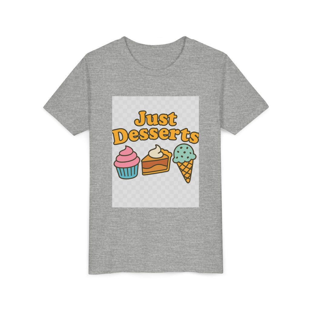 Youth Short Sleeve Tee - Just Desserts Ice Cream and Cupcake Graphic T-Shirt
