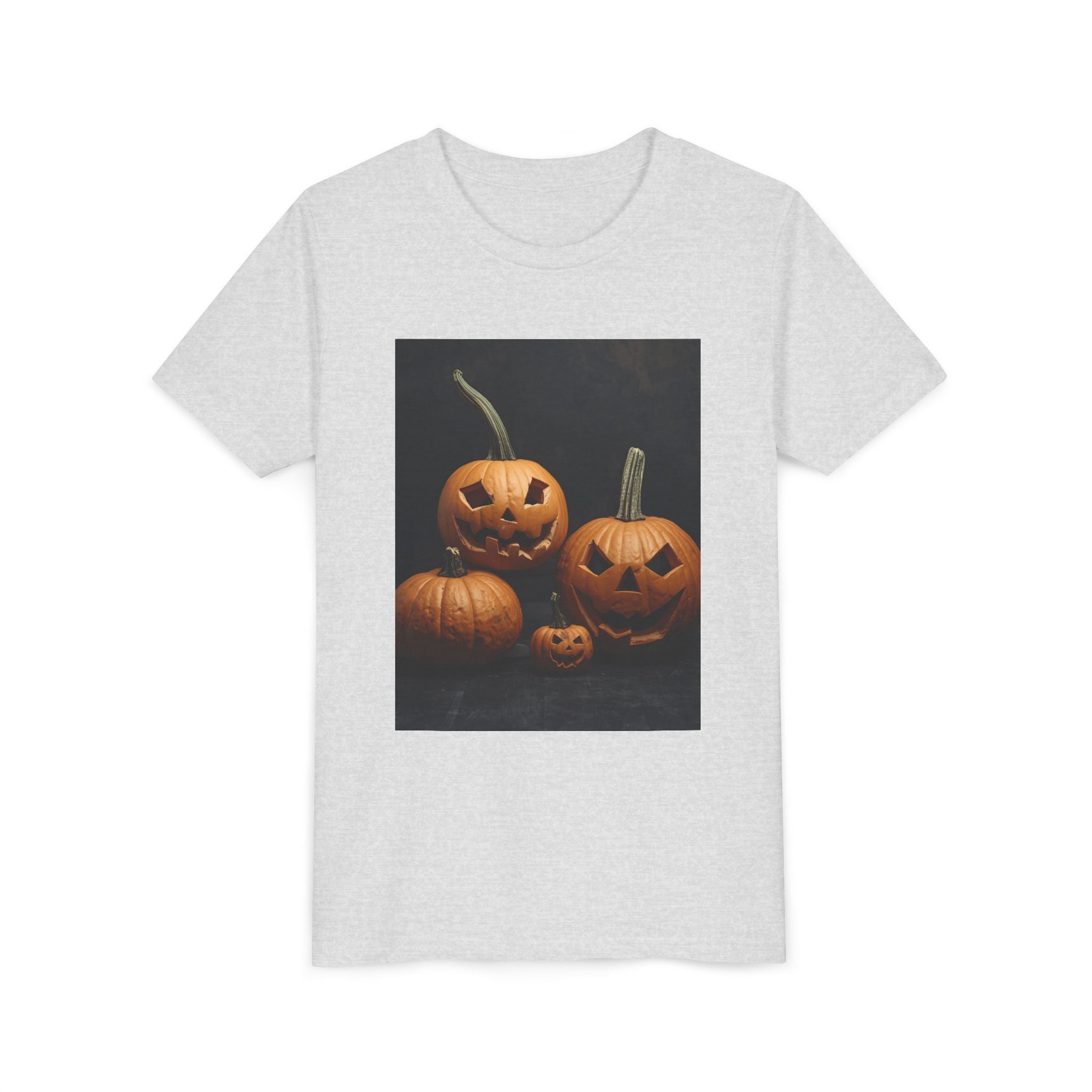 Spooky Halloween Pumpkin Youth Short Sleeve Tee
