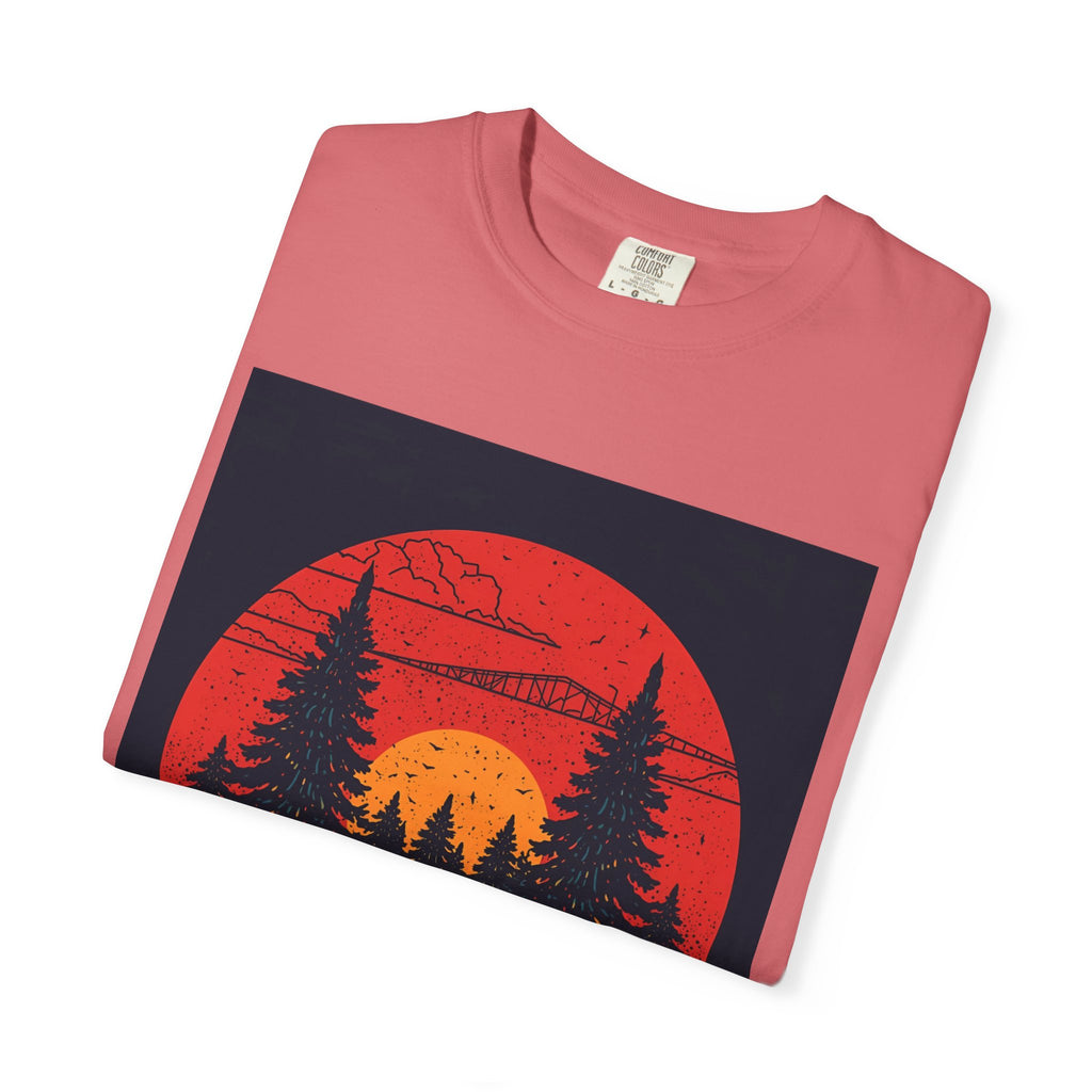 Nature Sunset Unisex T-shirt, Outdoor Adventure Tee, Camping Shirt, Hiking Gear, Mens and Womens Apparel