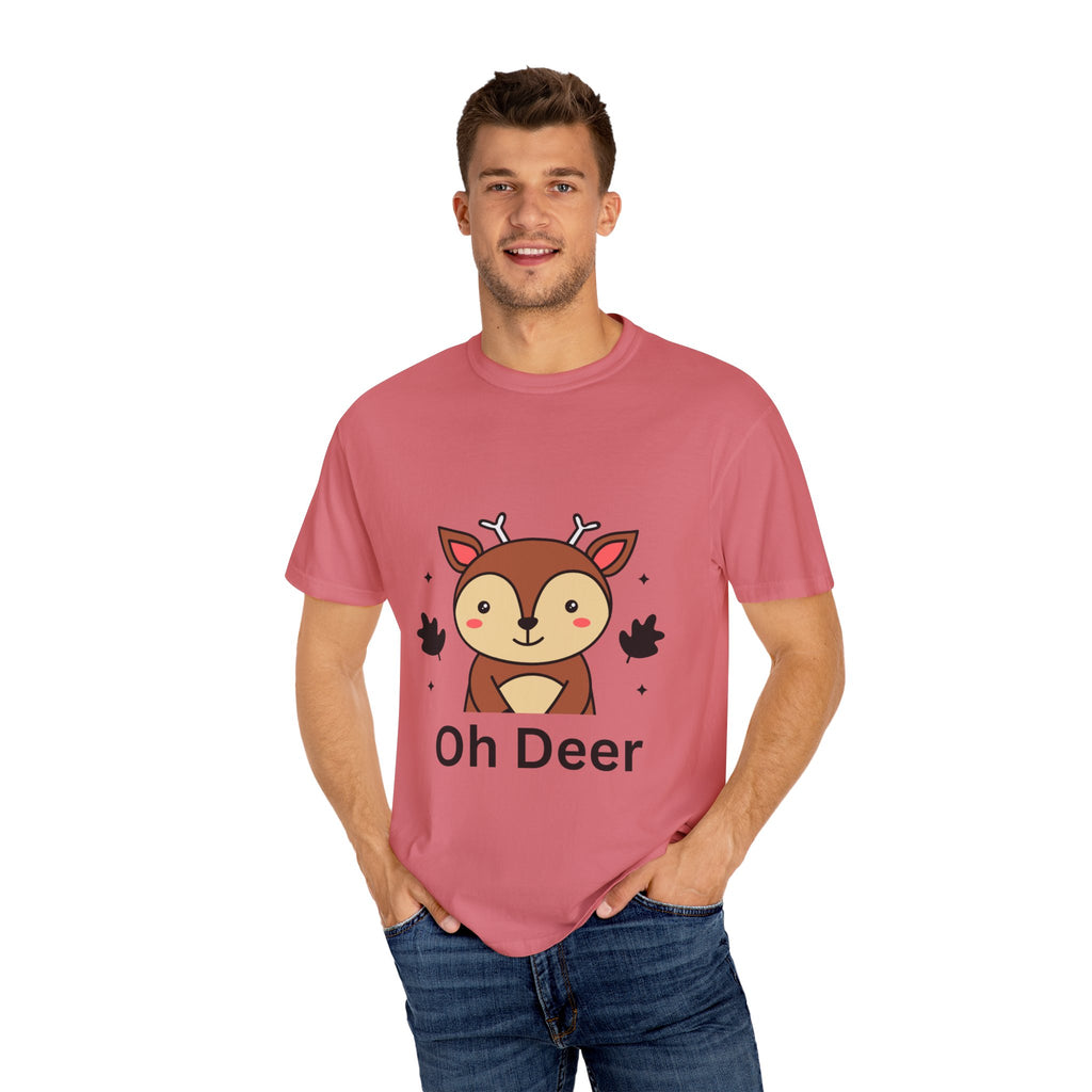 Cute Animal Graphic T-Shirt, Oh Deer Tee, Gift for Animal Lovers, Funny Shirt for Family, Casual Wear, Unisex Fashion