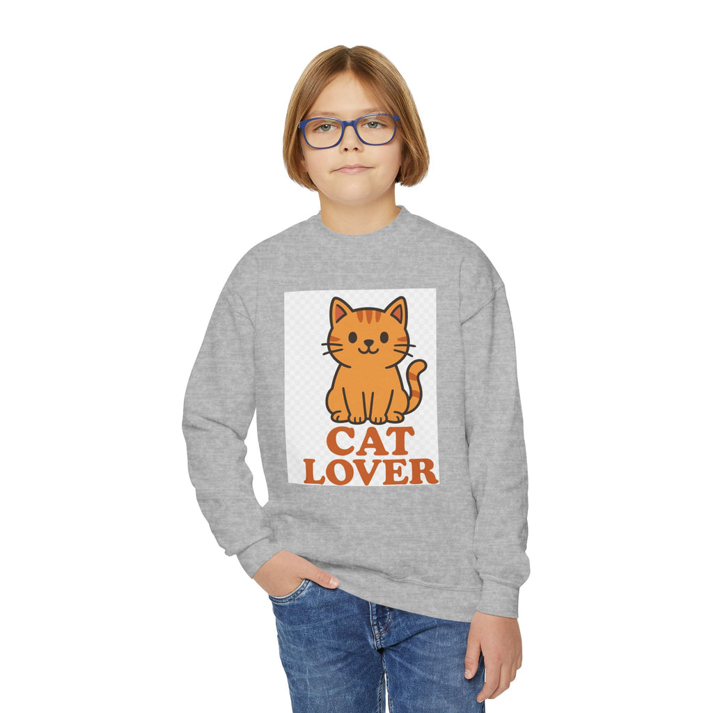 Cat Lover Youth Crewneck Sweatshirt