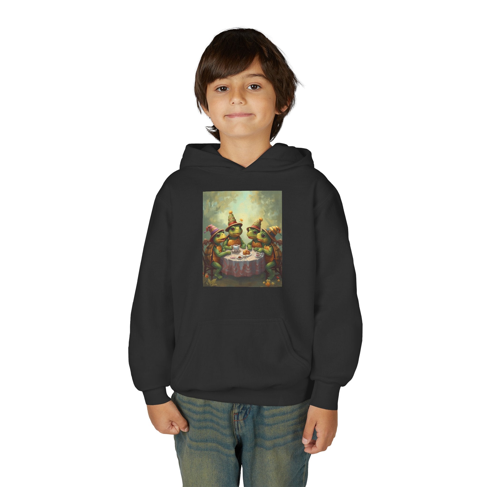 Whimsical Turtle Youth Heavy Blend Hooded Sweatshirt