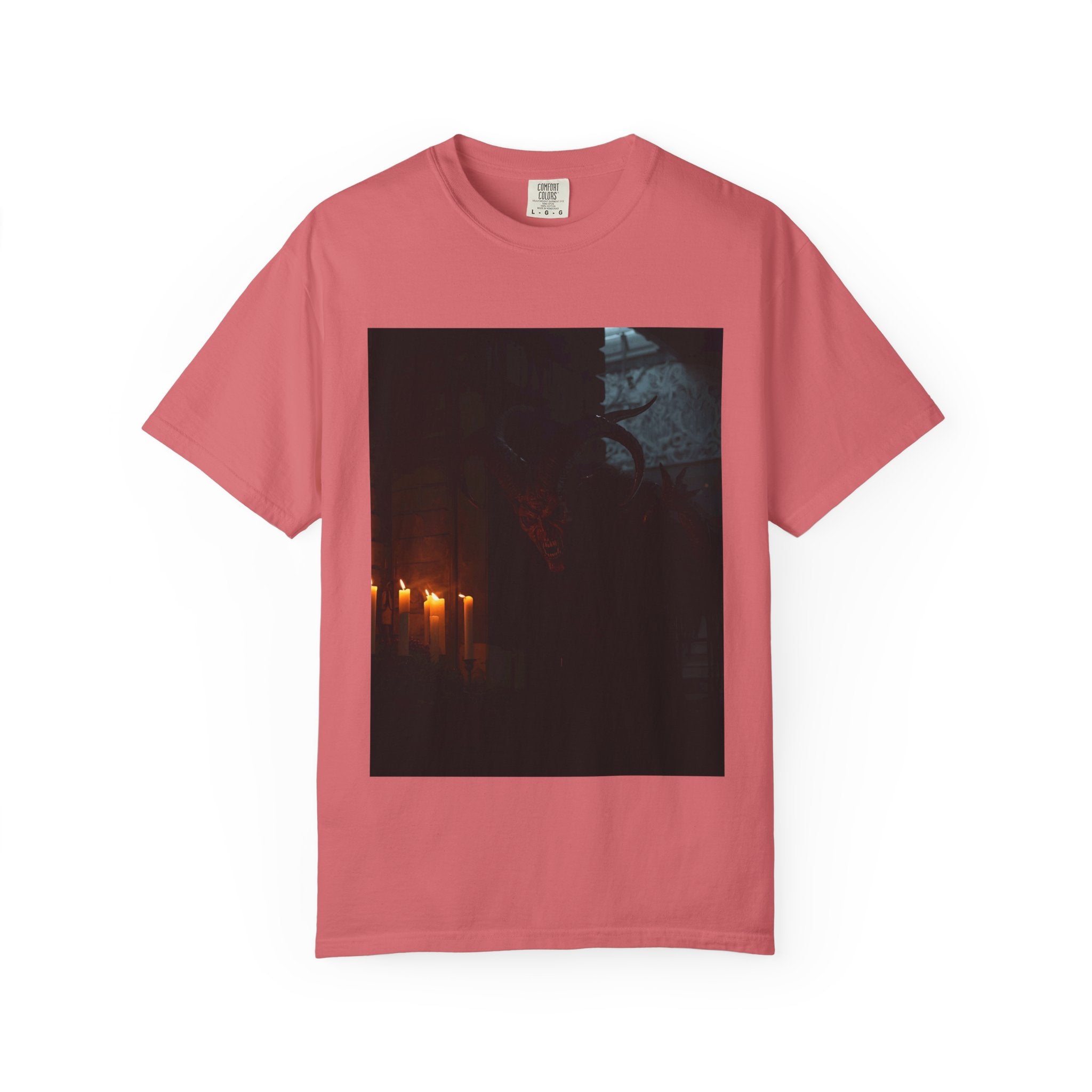 Spooky Halloween Pumpkin Shadow Unisex Garment-Dyed T-shirt