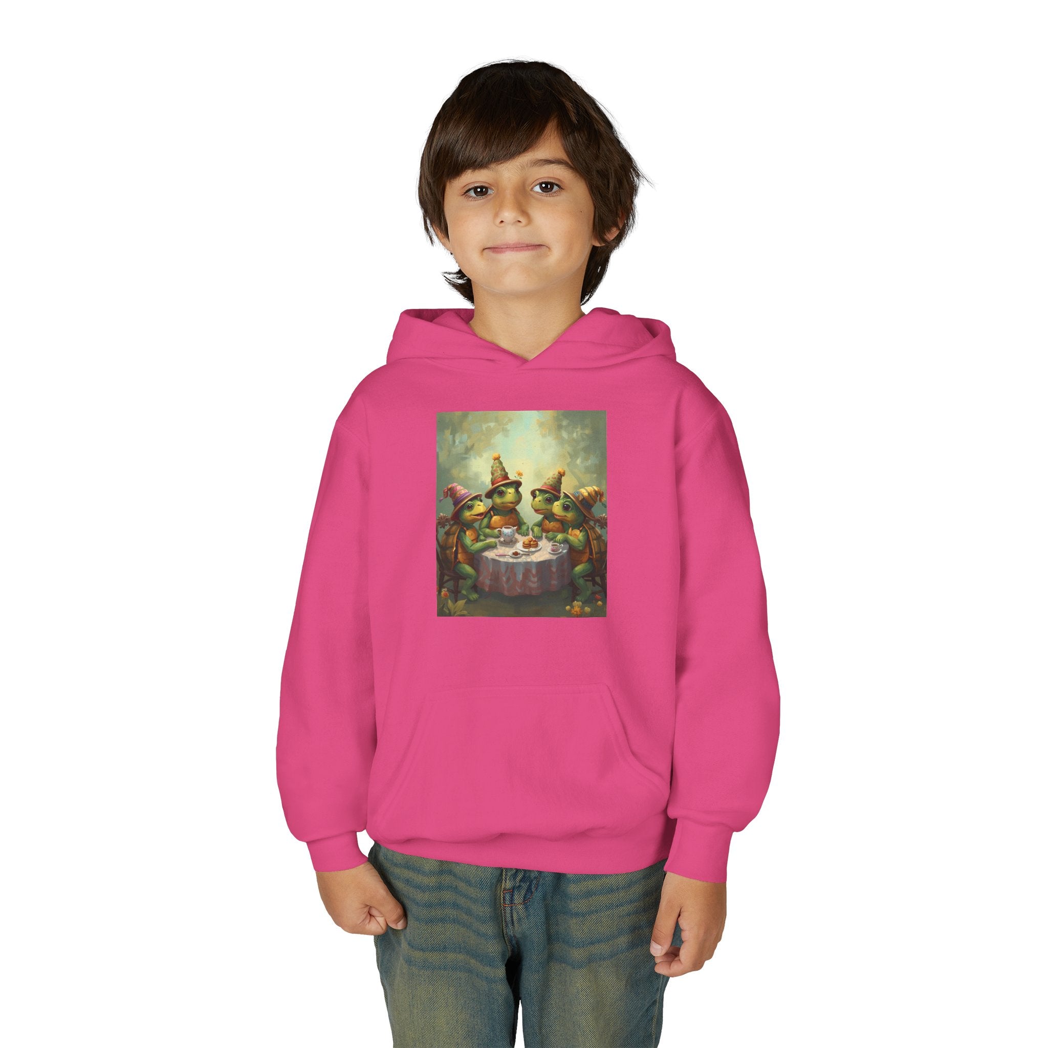 Whimsical Turtle Youth Heavy Blend Hooded Sweatshirt