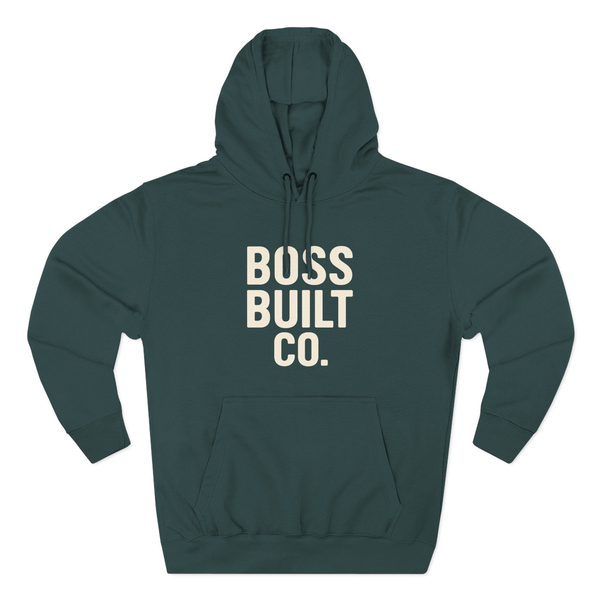 Boss Built Co. Hoodie — Motivational Graphic Pullover
