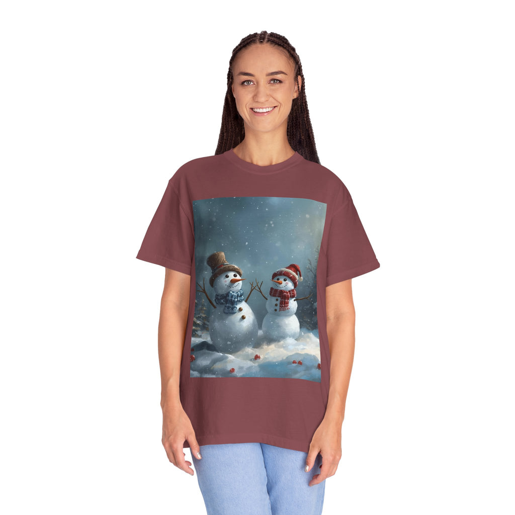 Christmas Winter Snowman T-Shirt, Festive Holiday Tee, Family Holiday Shirt, Cozy Winter Outfit, Seasonal Gift Idea