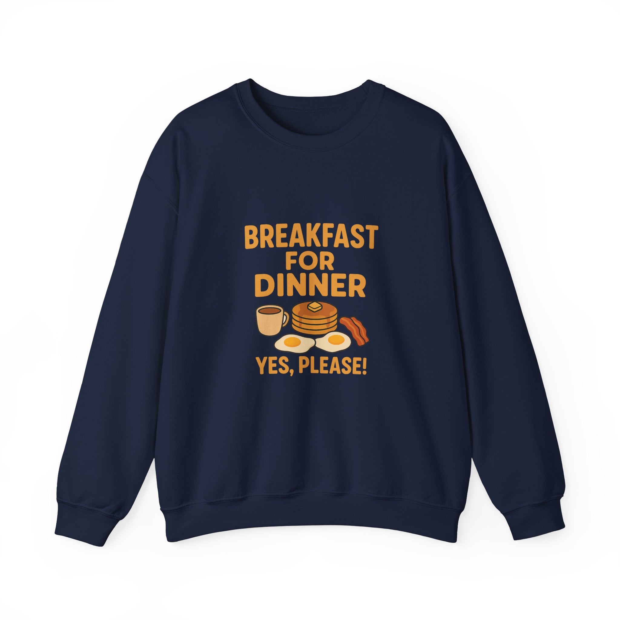 Breakfast for Dinner Sweatshirt, Cozy Crewneck for Food Lovers, Cute Gift for Brunch Enthusiasts, Fun Casual Wear, Ideal for Foodie Gifts