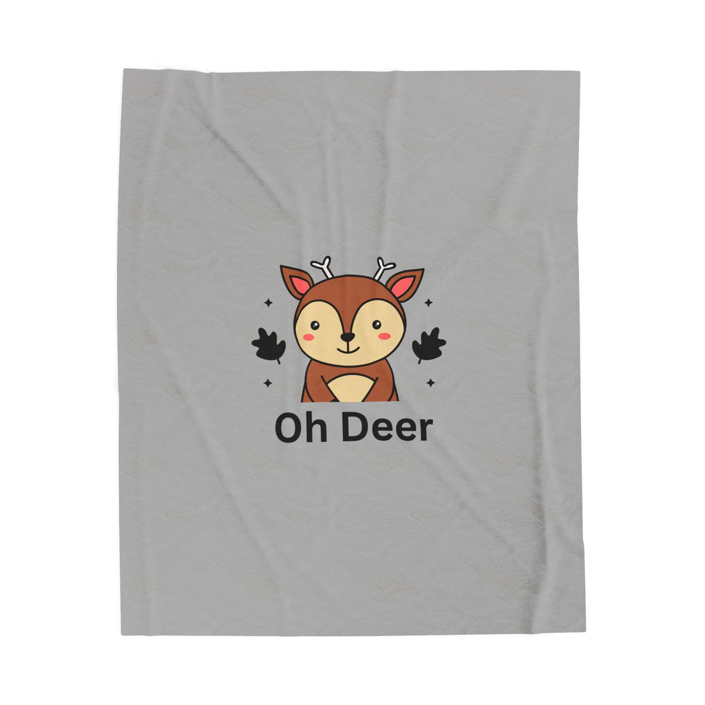 Whimsical Deer Velveteen Plush Blanket