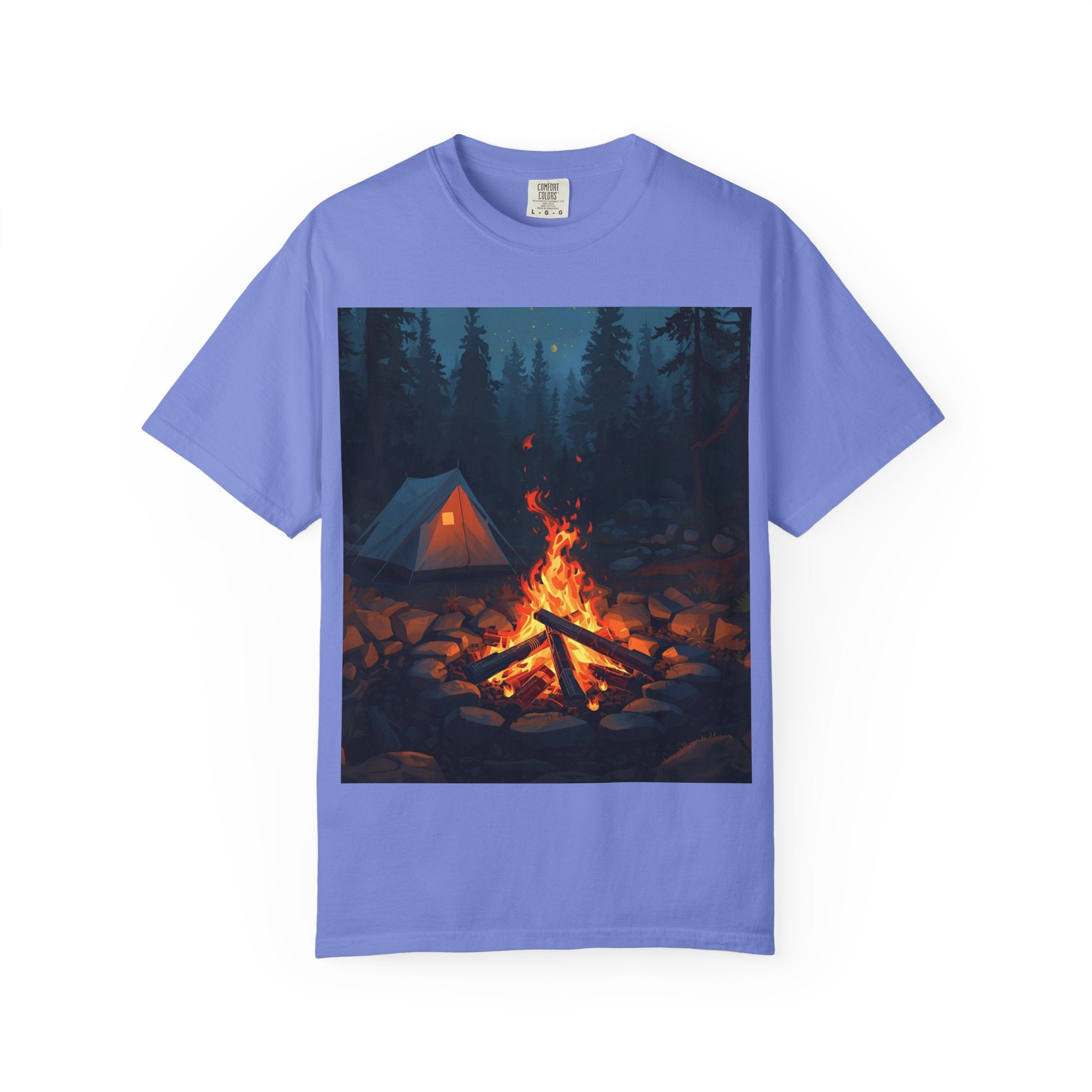 Campfire Adventure T-Shirt - Unisex Outdoors Shirt, Camping Apparel, Nature Lover Gift, Travel Tee, Boho Style Wear