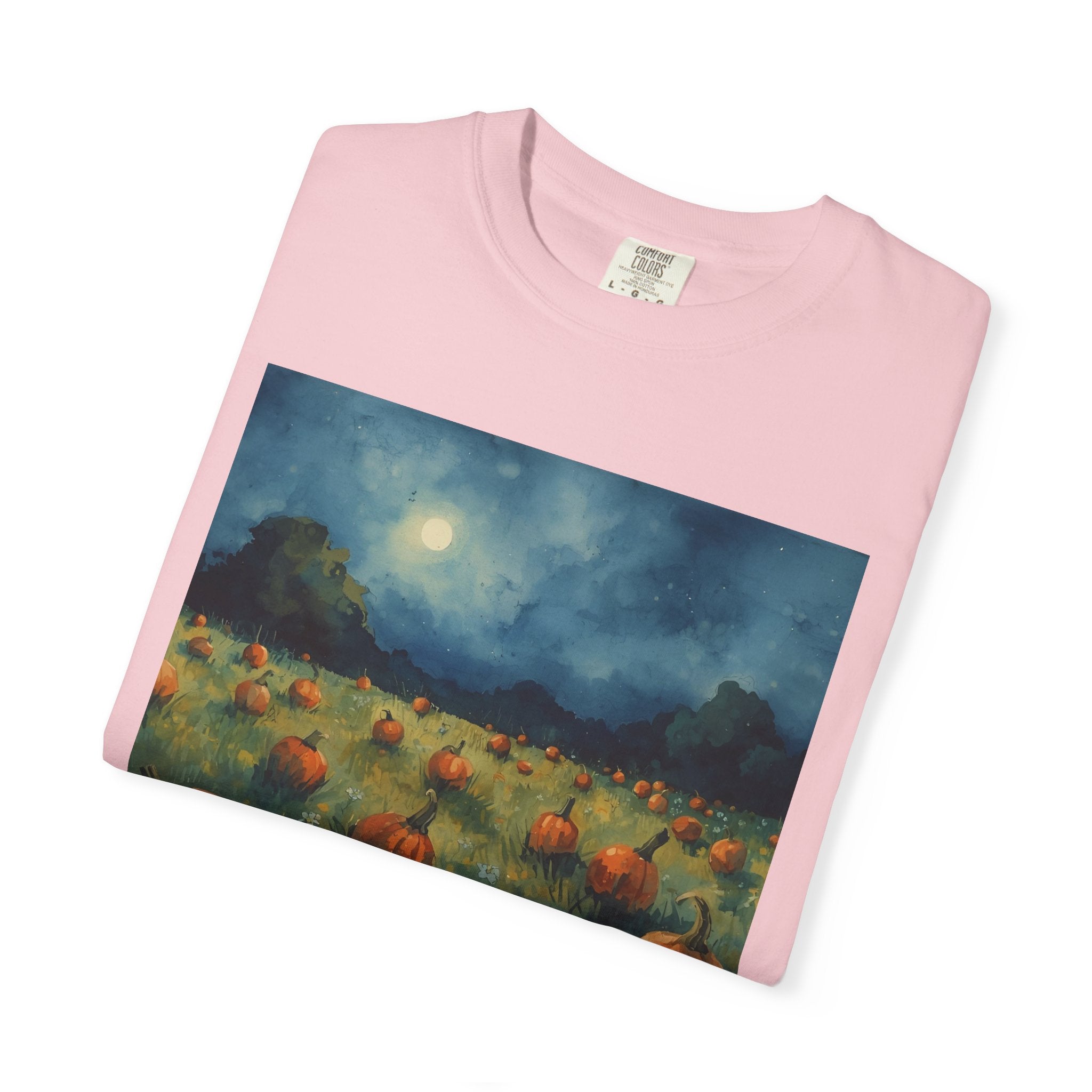 Pumpkin Patch Moonlit T-shirt | Fall Harvest Tee | Halloween Shirt | Unisex Autumn Apparel | Cozy Gift for Pumpkin Lovers