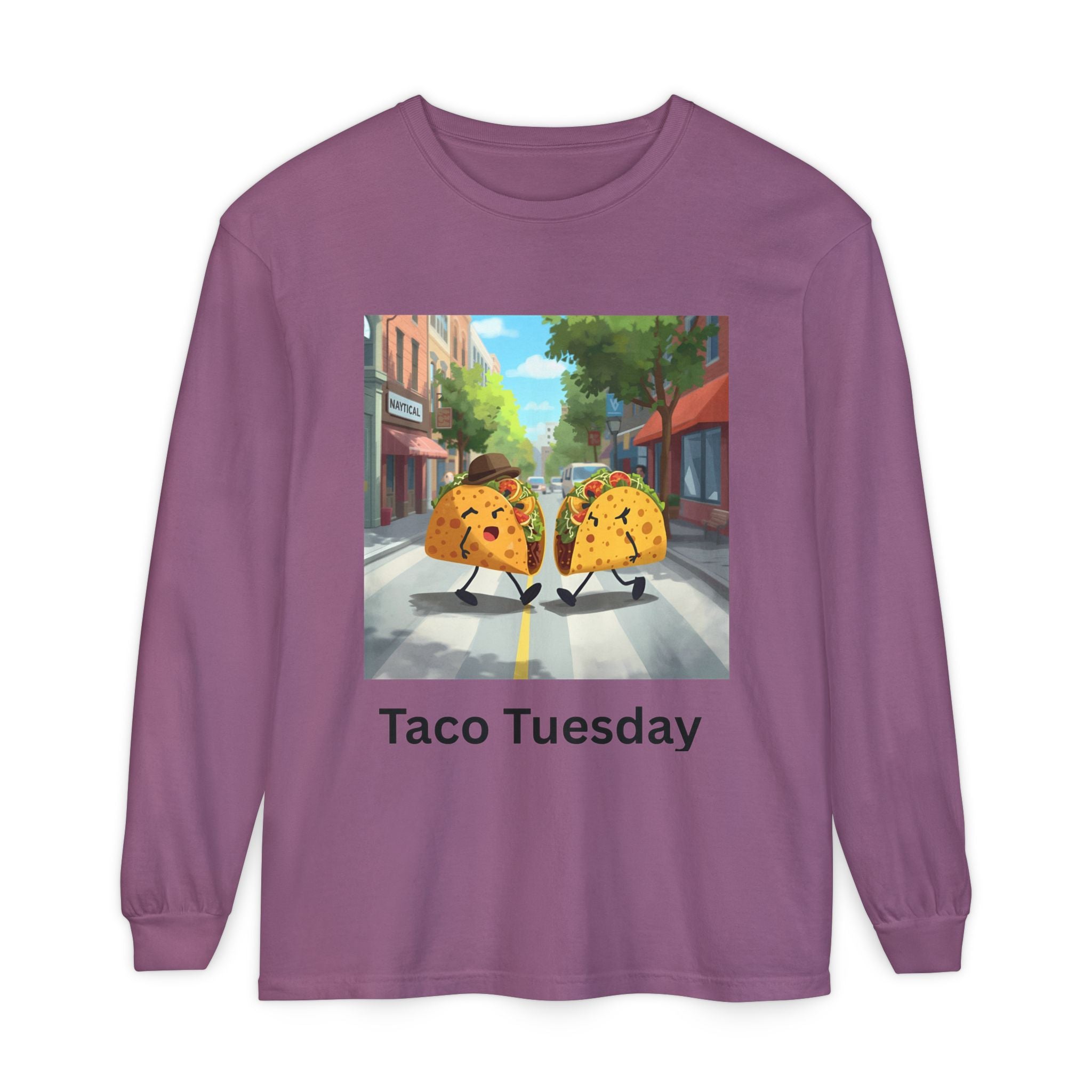 Taco Tuesday Unisex Garment-dyed Long Sleeve T-Shirt