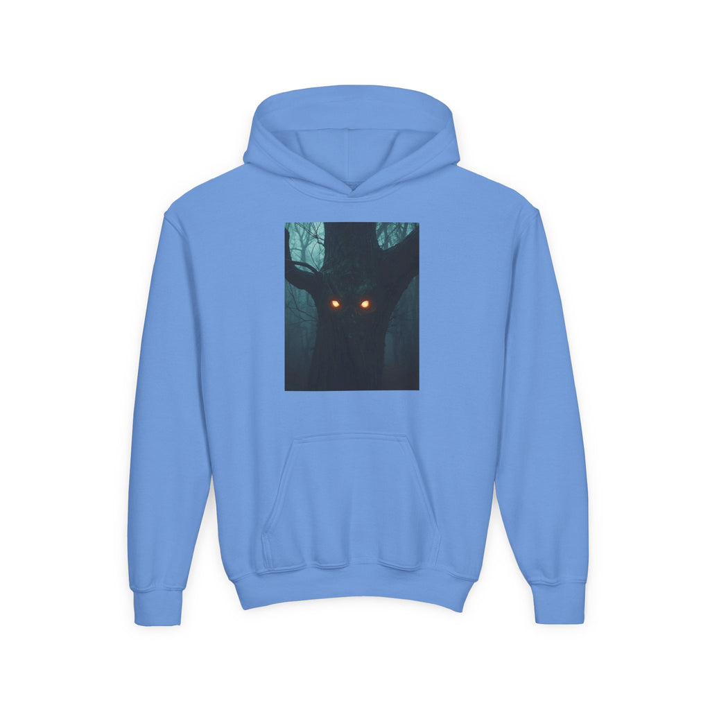 Spooky Forest Hoodie for Teens, Youth Sweatshirt for Halloween, Cozy Fall Layer, Gift for Nature Lovers, Scary Movie Night