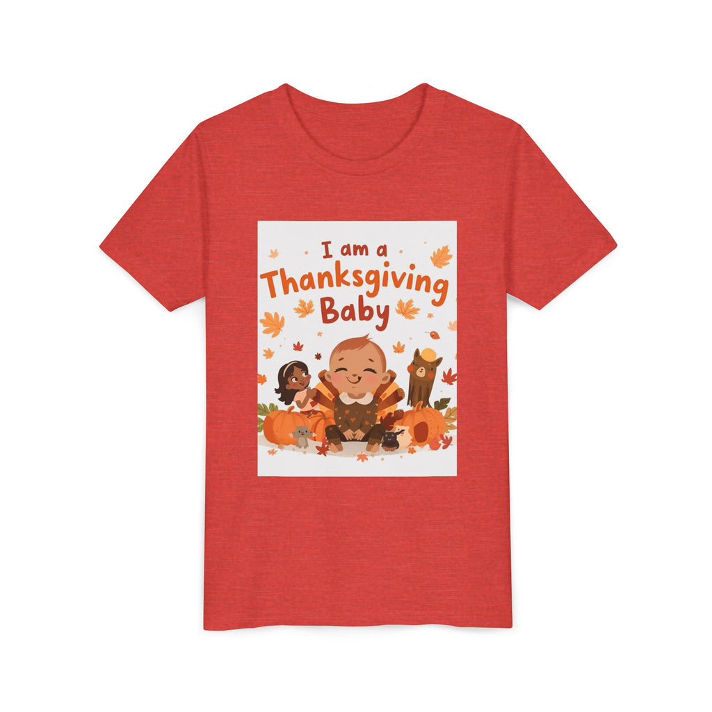 I Am A Thanksgiving Baby Youth Short Sleeve Tee