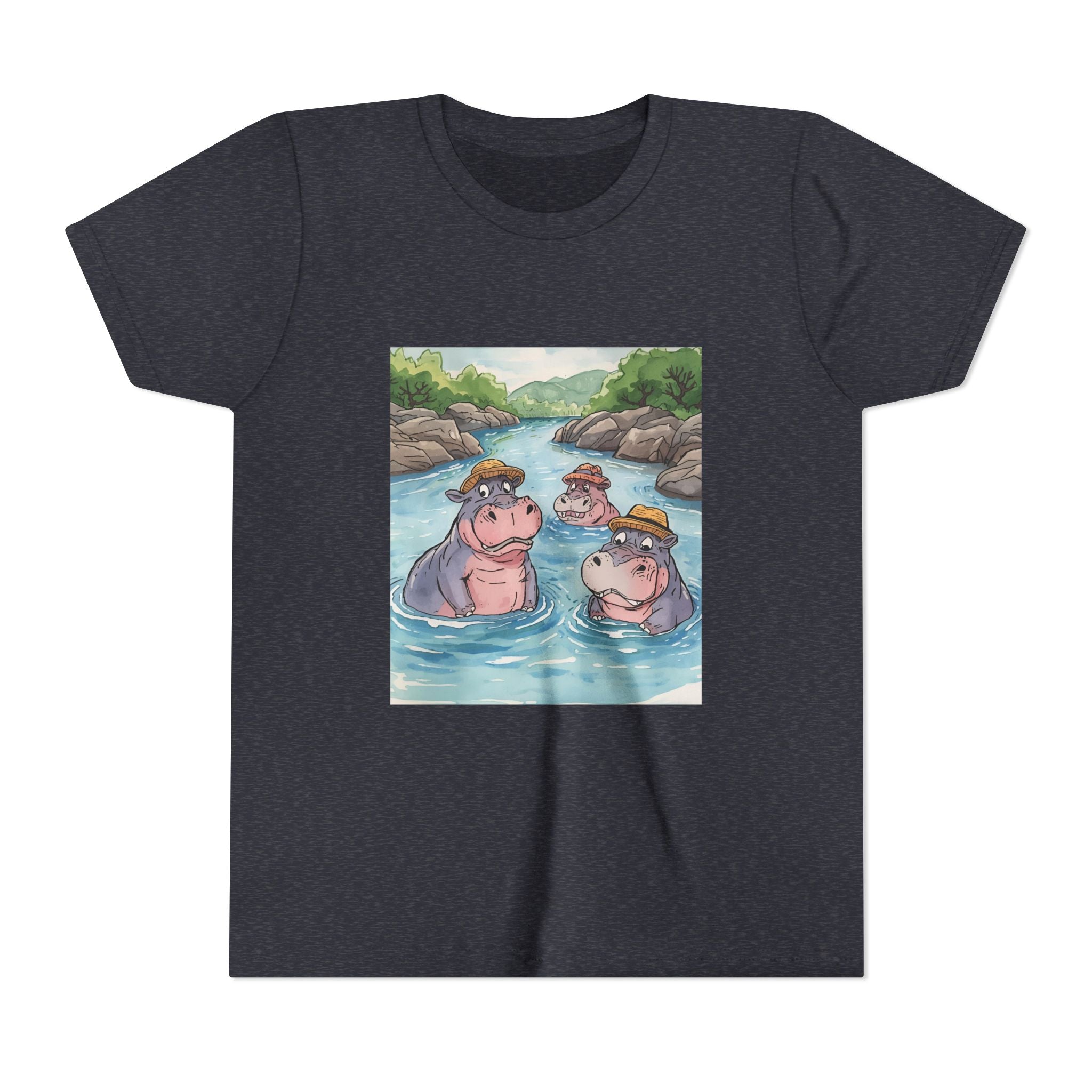 Hippo Cute Youth Short Sleeve Tee