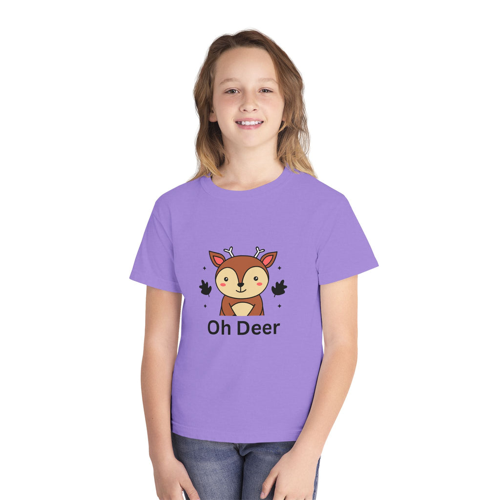 Funny Kids Tee - "Oh Deer" Design, Youth Shirt, Cute Animal Graphic, Perfect Gift for Birthdays, Holidays, or Playtime