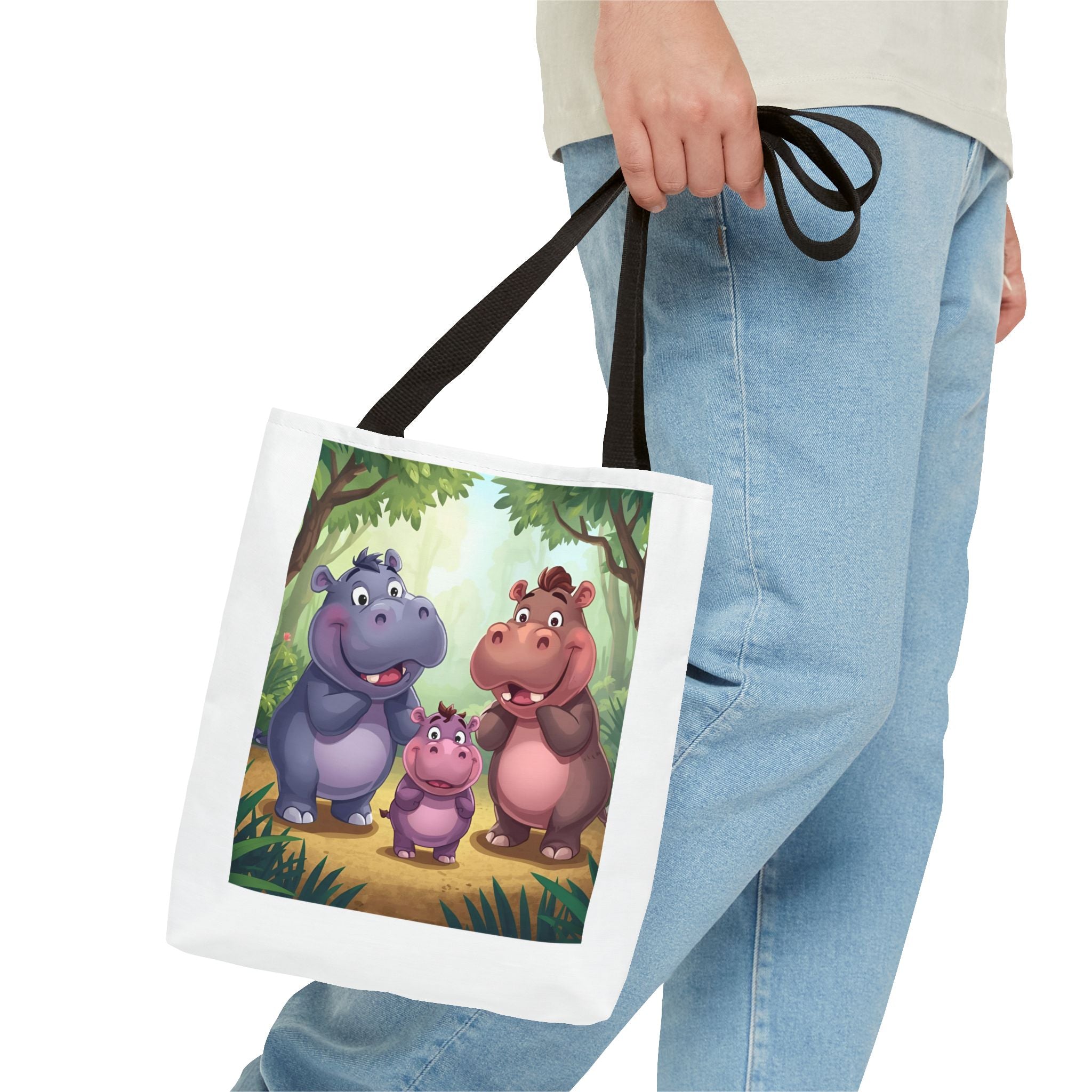 Hippo Cute Tote Bag (AOP)