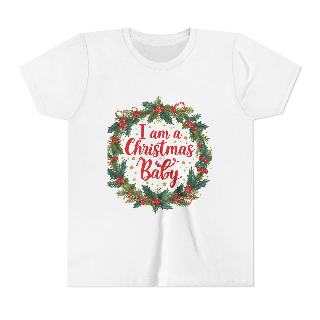 I Am A Christmas Baby Youth Short Sleeve Tee