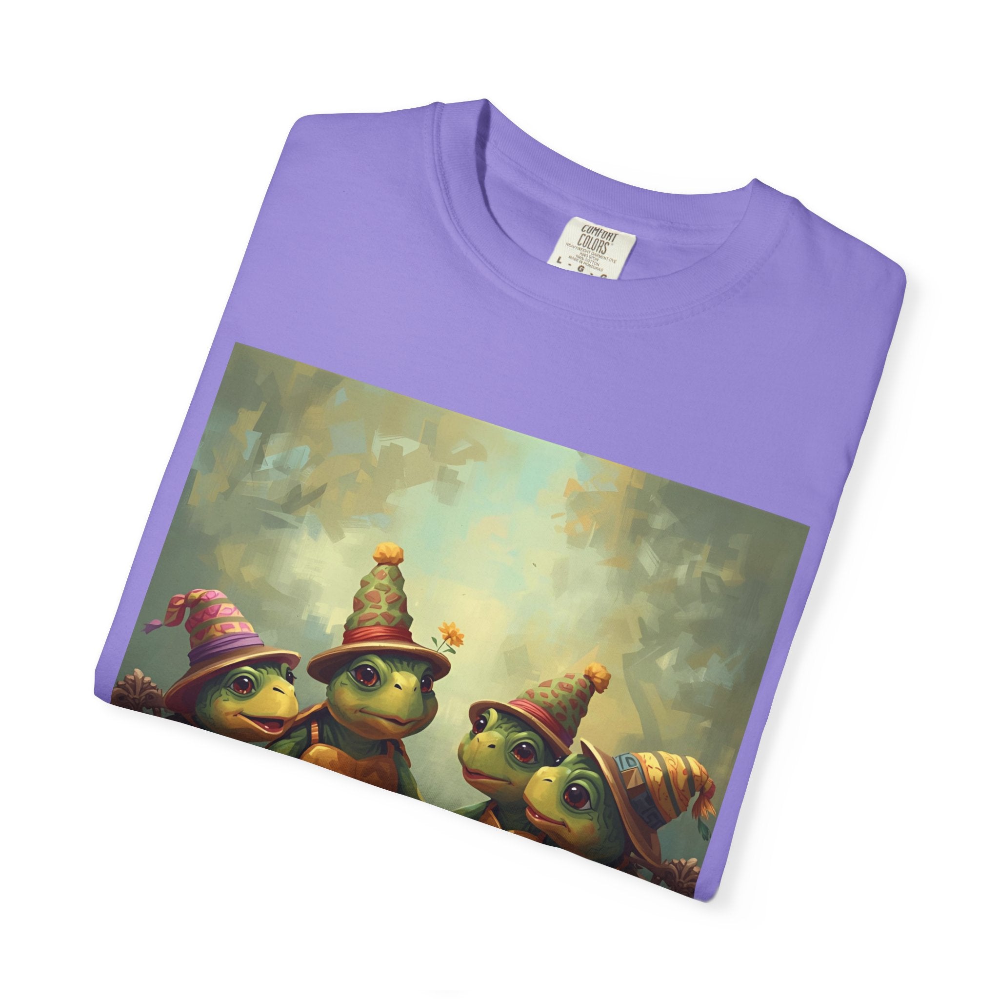 Whimsical Turtle Unisex Garment-Dyed T-shirt