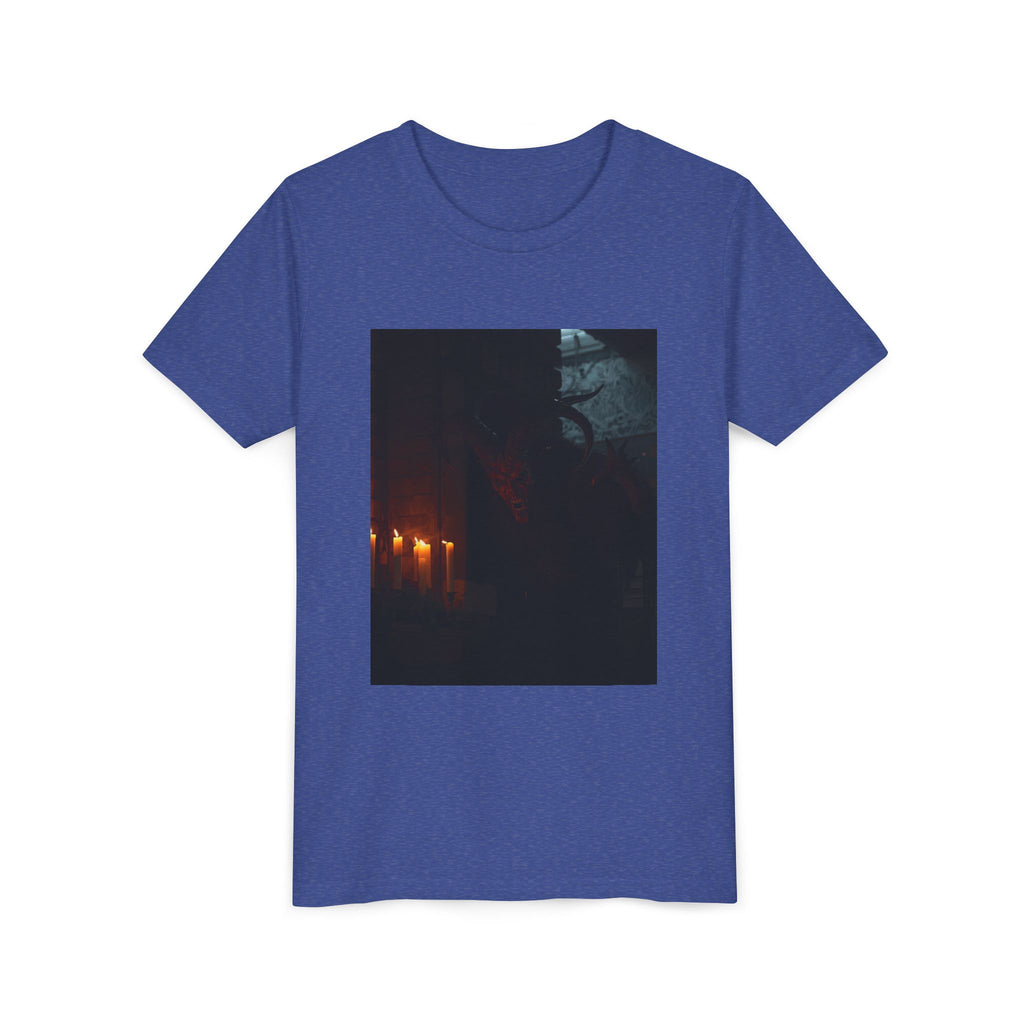 Spooky Halloween Pumpkin Shadow Youth Short Sleeve Tee