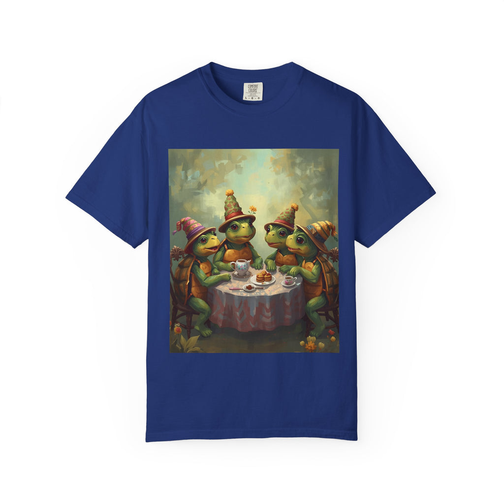 Whimsical Turtle Unisex Garment-Dyed T-shirt