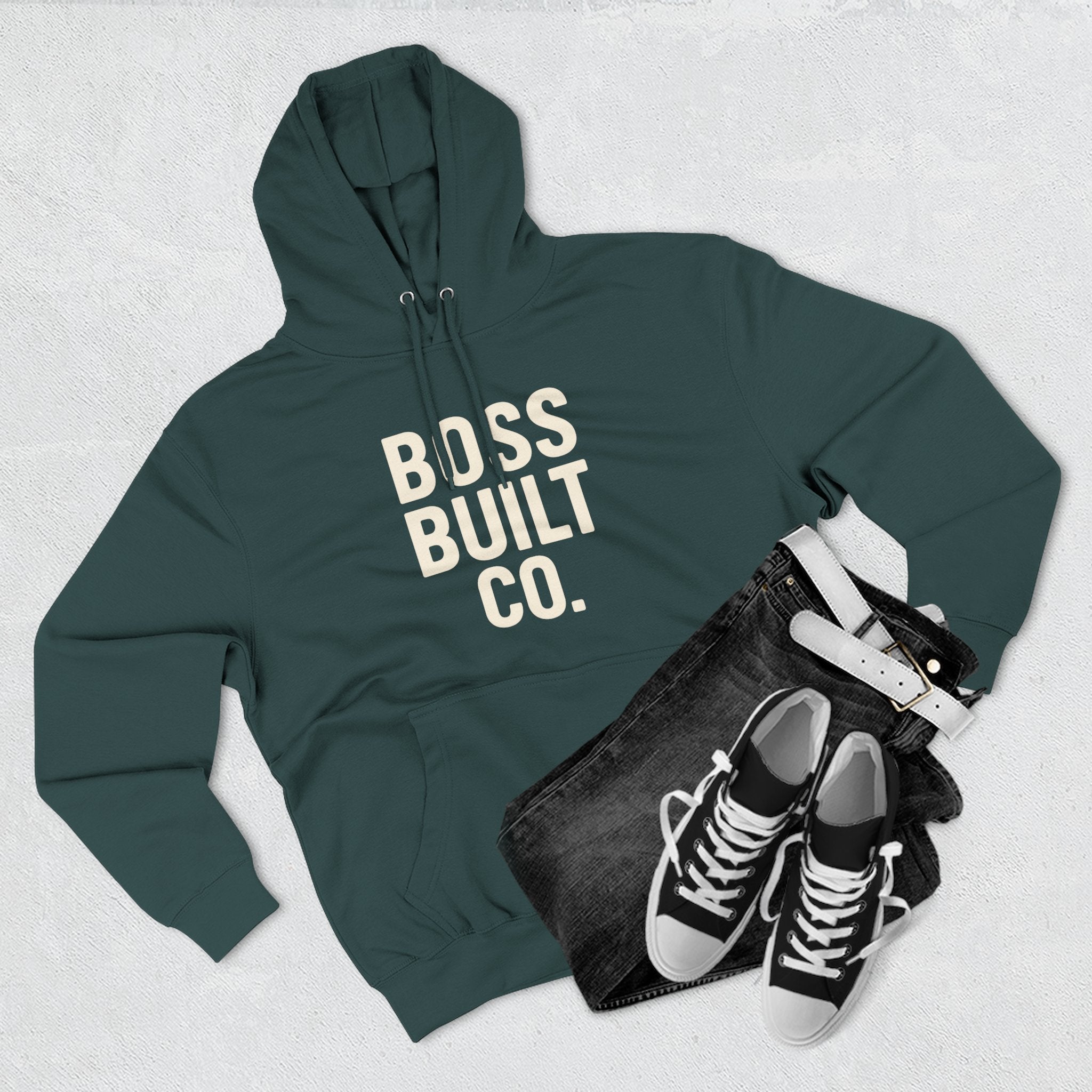 Boss Built Co. Hoodie — Motivational Graphic Pullover