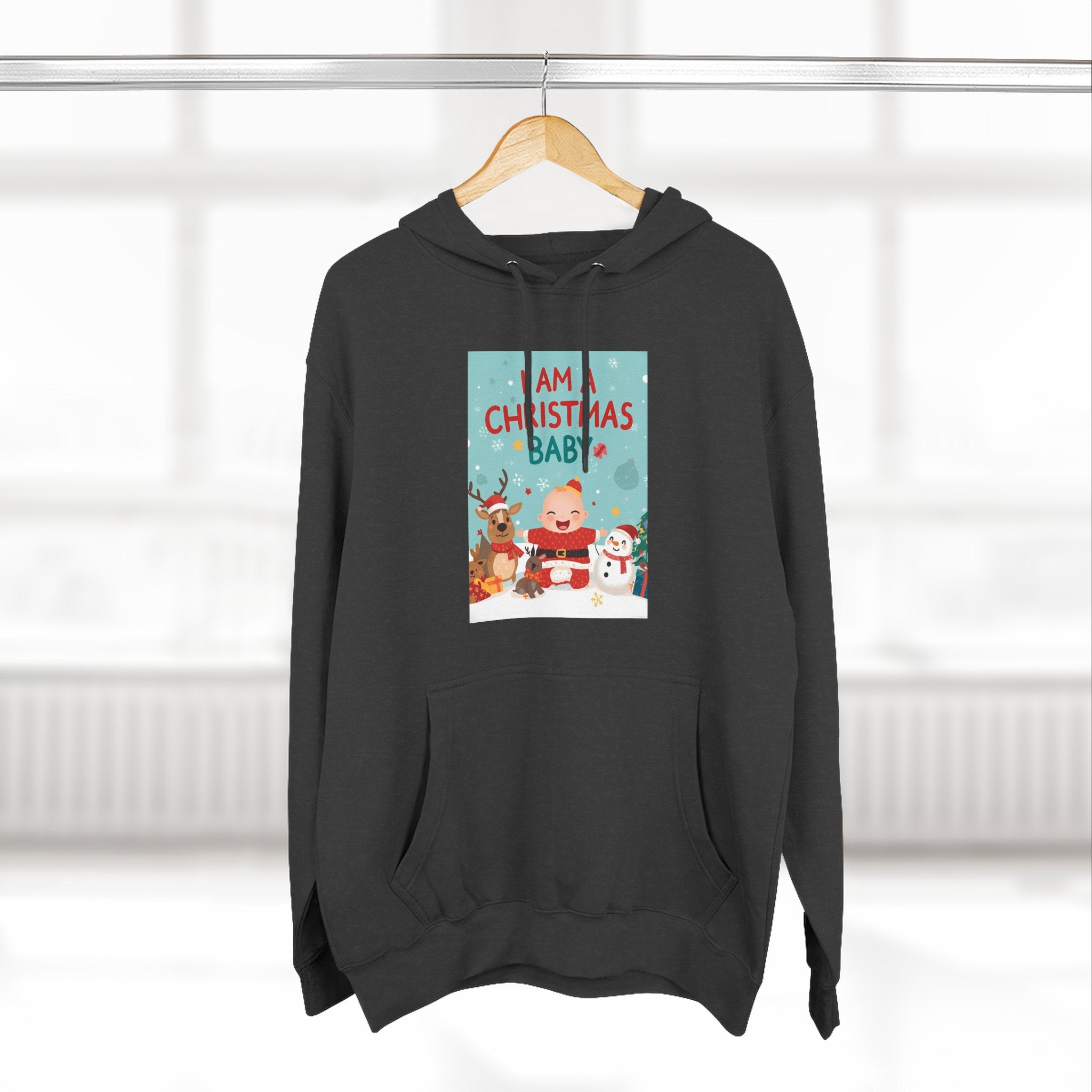 Chrstmas Three-Panel Fleece Hoodie