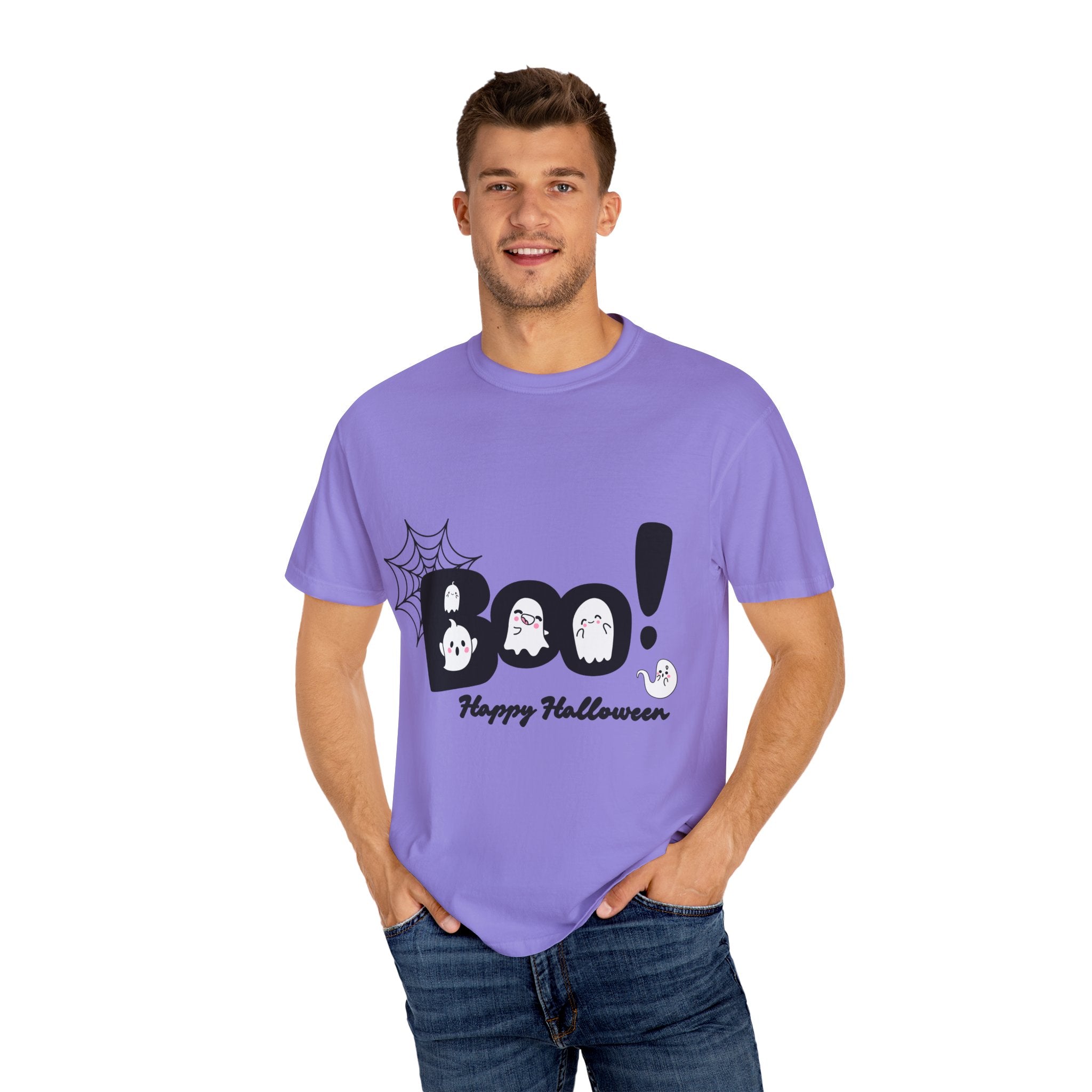 Halloween Boo T-Shirt, Spooky Fun Tee for Halloween, Unisex Ghost Shirt, Boo! Halloween Gift, Fall Celebration Apparel