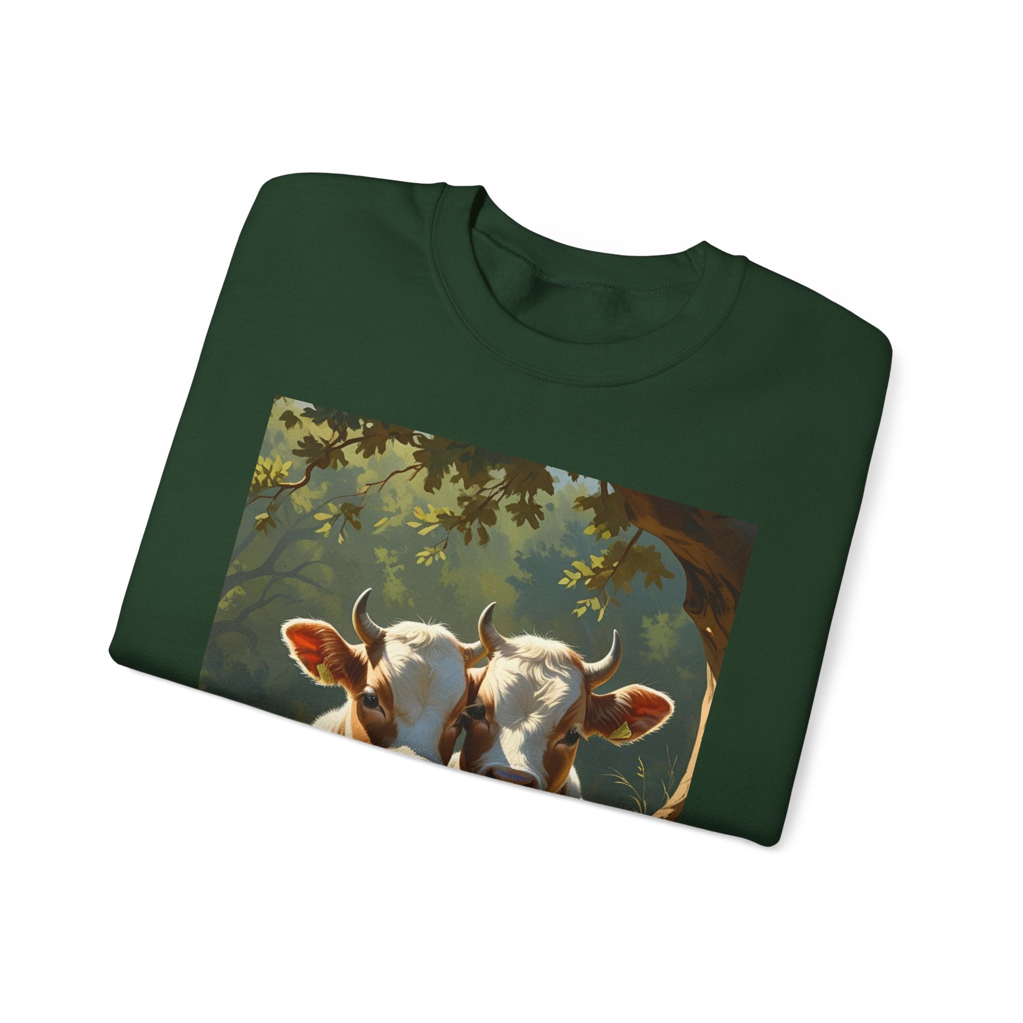 Cozy Cow Crewneck Sweatshirt, Unisex Pullover, Animal Lover Gift, Farmhouse Decor, Best Friends, Cute Sweatshirt