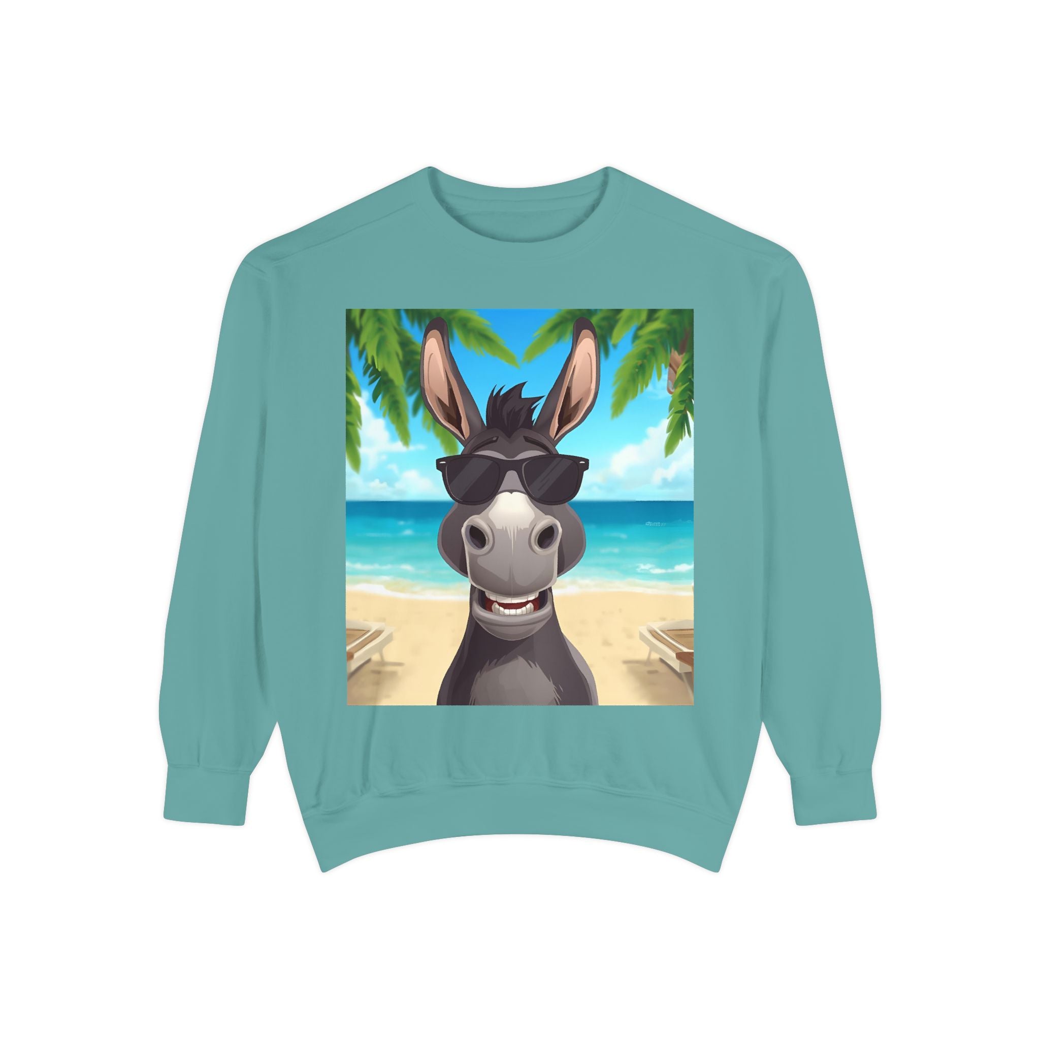 Donkey Beach Vibe Unisex Garment-Dyed Sweatshirt