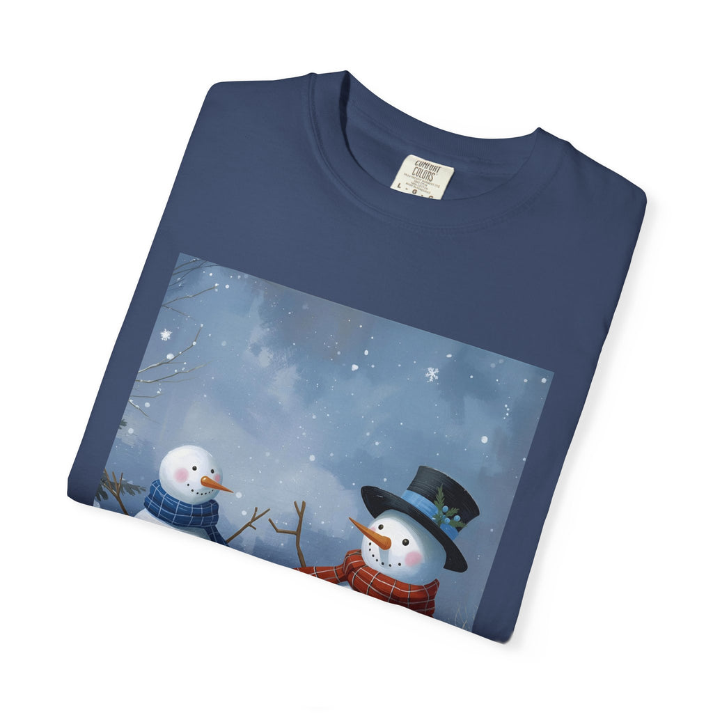 Christmas Snowman Family T-Shirt, Unisex Graphic Tee, Holiday Gift, Winter Apparel, Cozy Casual Wear, Christmas T-Shirt
