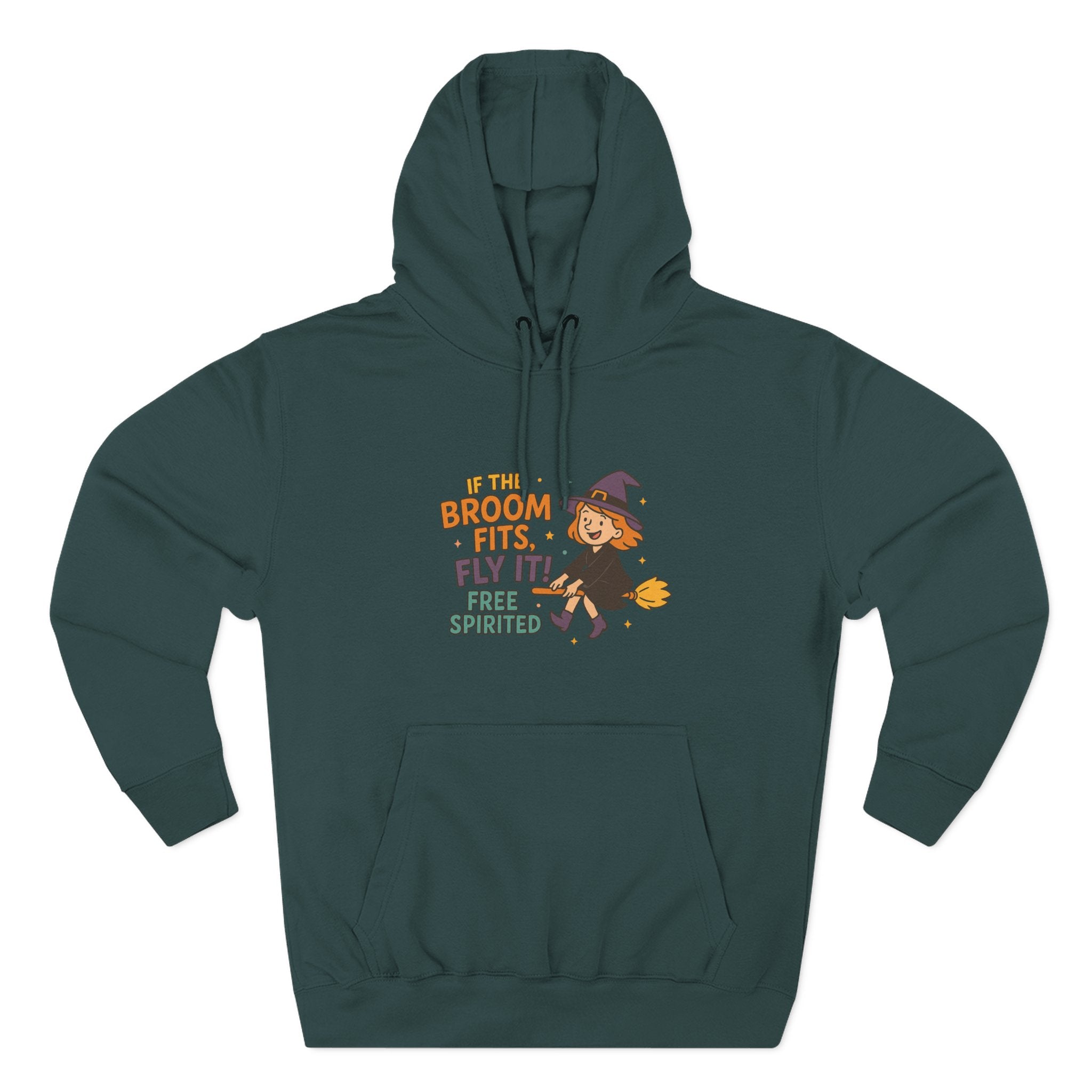 If The Broom Fits Fly It Three-Panel Fleece Hoodie